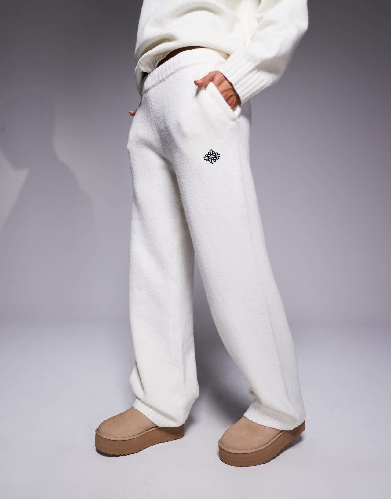 The Couture Club co - ord knit relaxed joggers in off white - ASOS Sample Sale