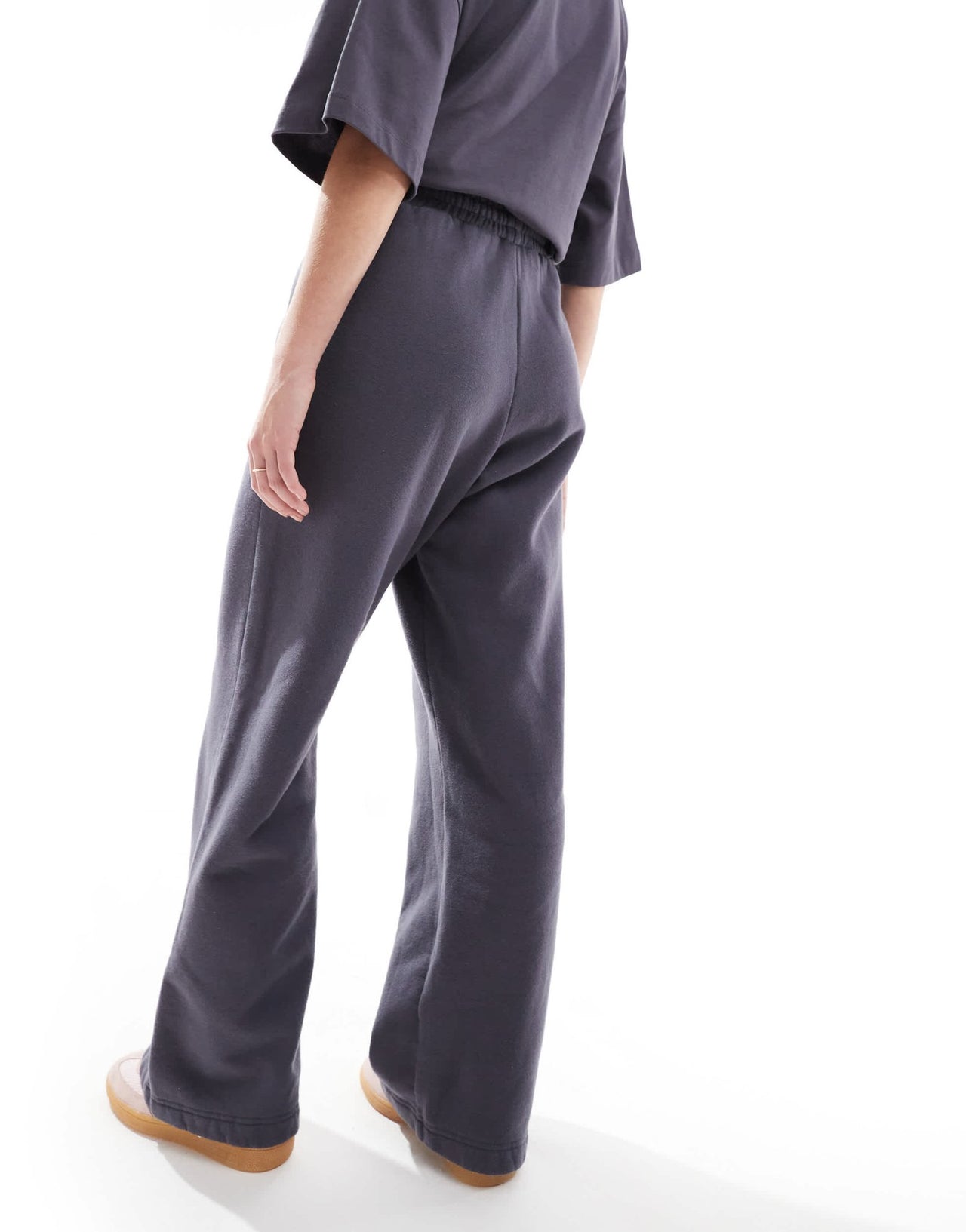 The Frolic x Bella Stovey exclusive logo wide leg joggers co - ord in charcoal - ASOS Sample Sale