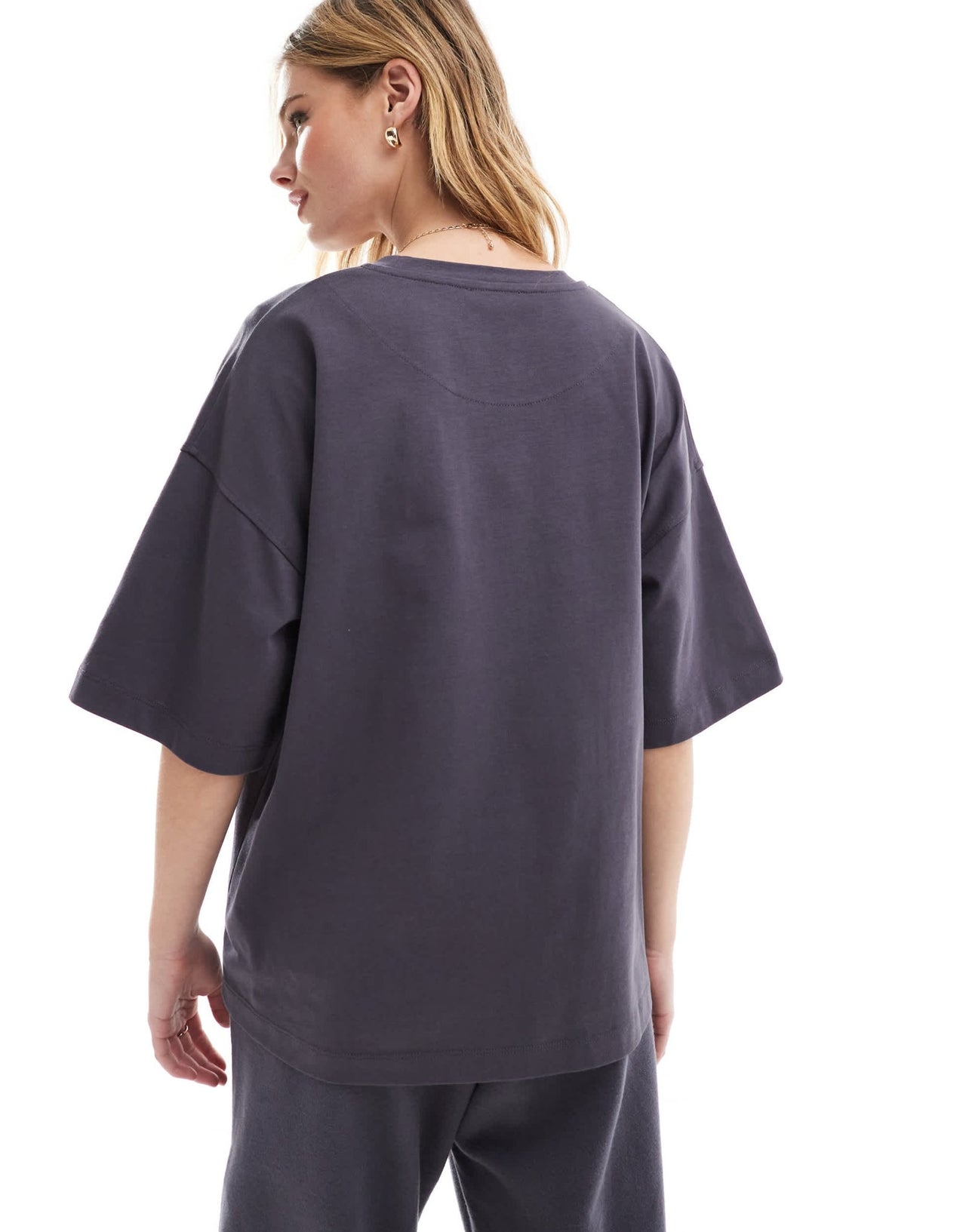 The Frolic x Bella Stovey exclusive oversized logo t-shirt co - ord in charcoal - ASOS Sample Sale