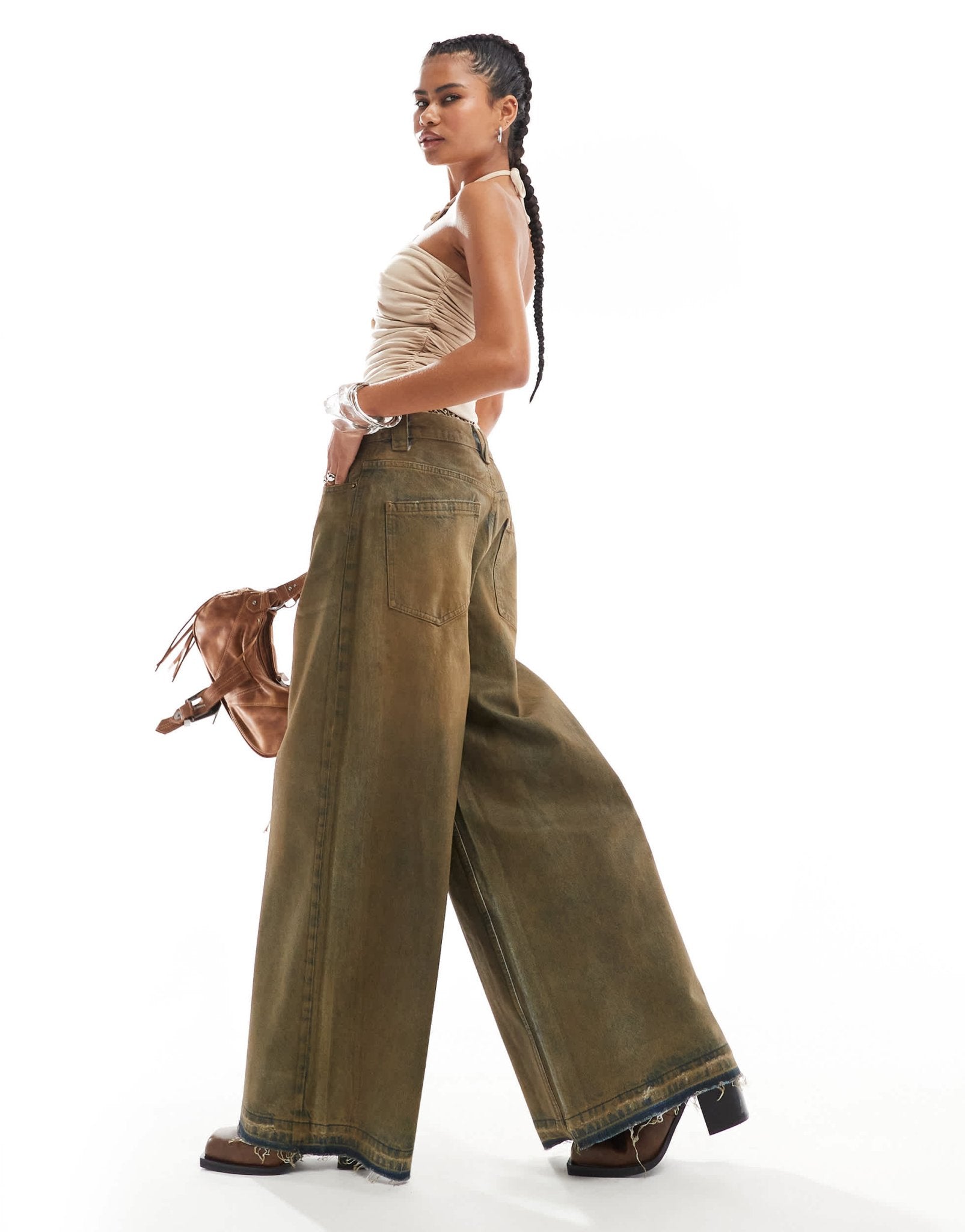 The Kript Kennedy jeans in vintage look bleach wash denim - ASOS Sample Sale