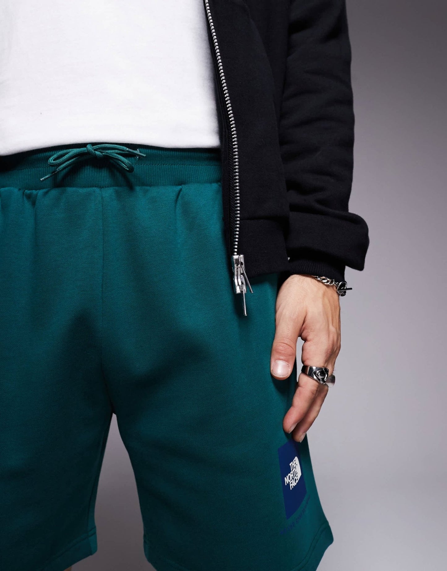 The North Face Box NSE logo sweatshorts in green - ASOS Sample Sale