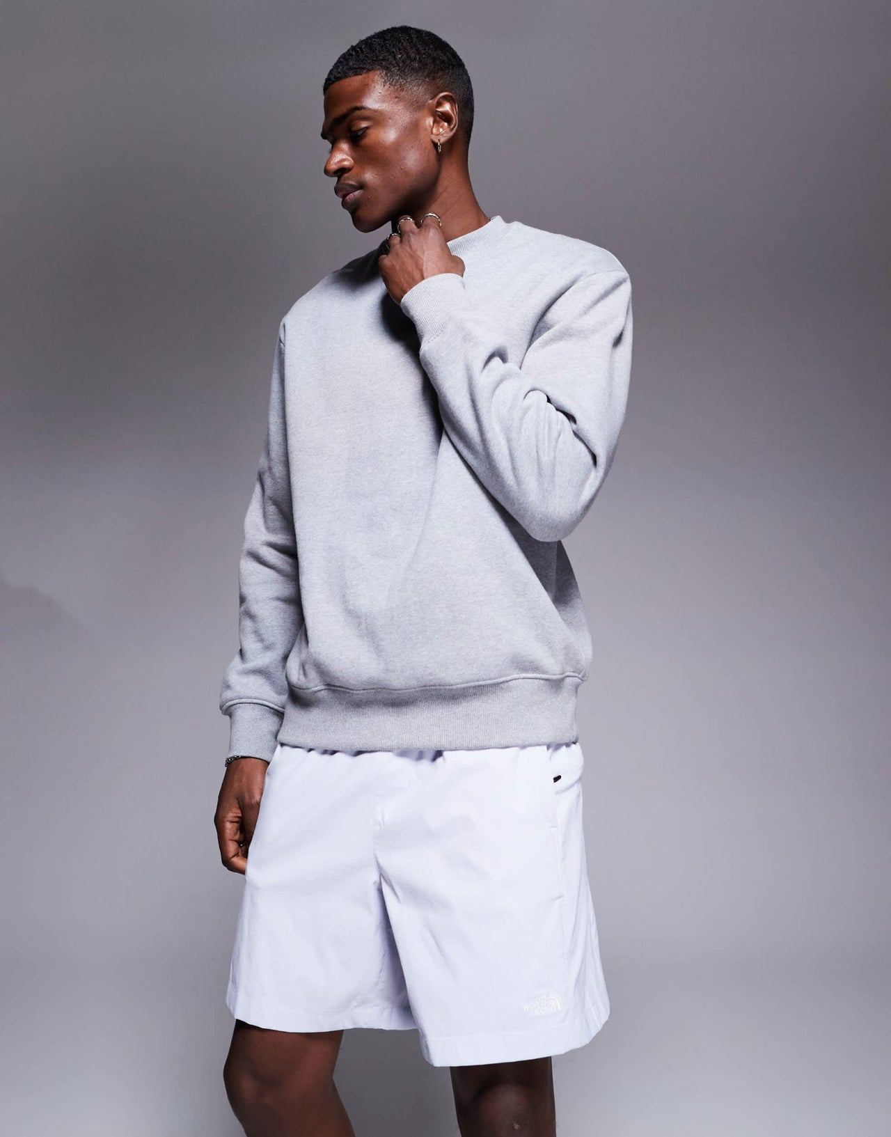 The North Face Class V Pathfinder belted logo shorts in grey - ASOS Sample Sale