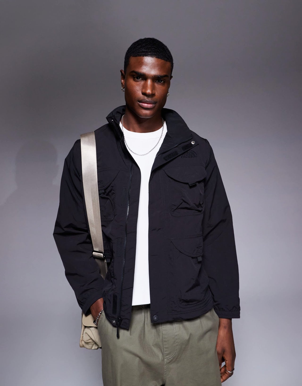 The North Face convertible utility jacket in black - ASOS Sample Sale