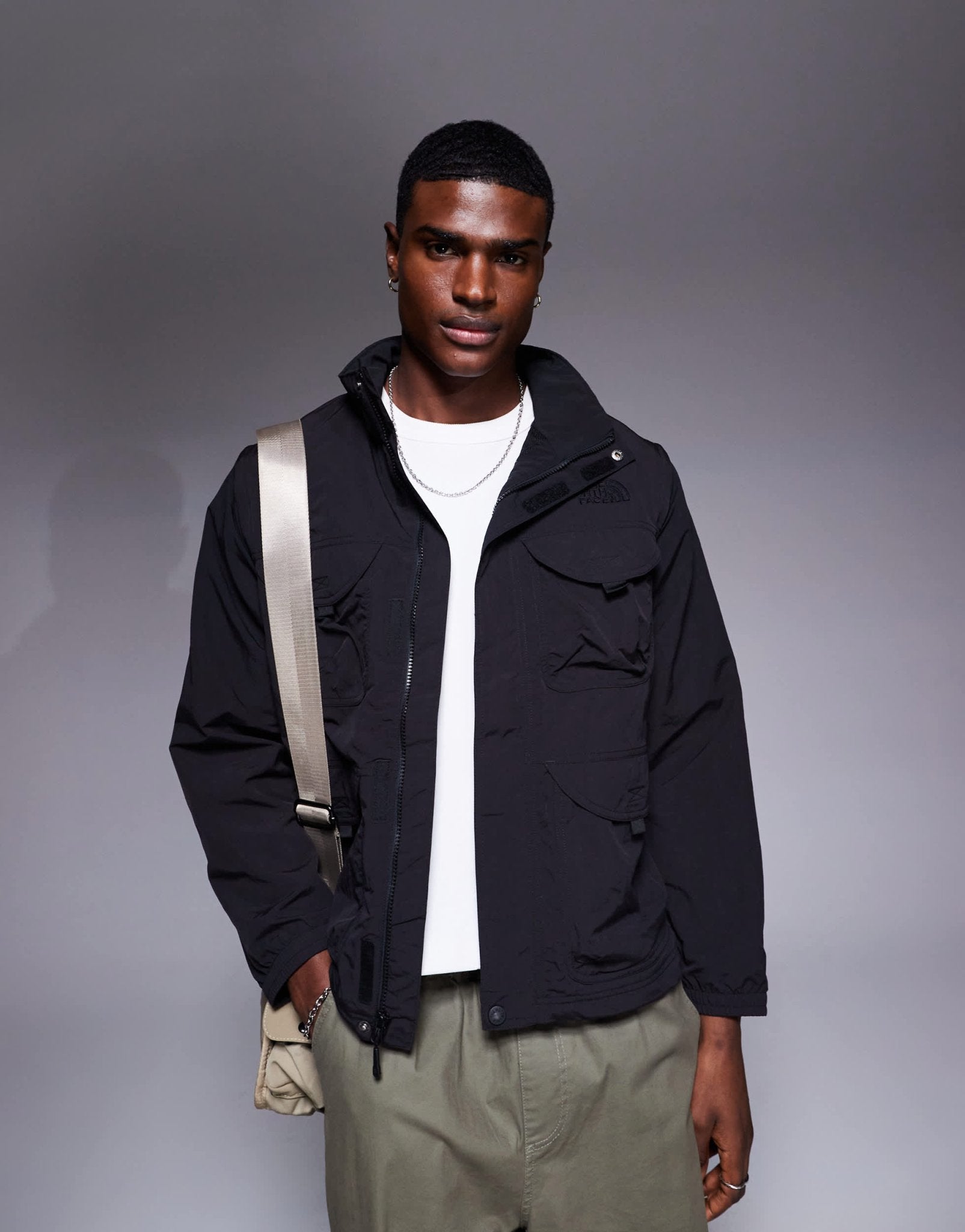 The North Face convertible utility jacket in black - ASOS Sample Sale