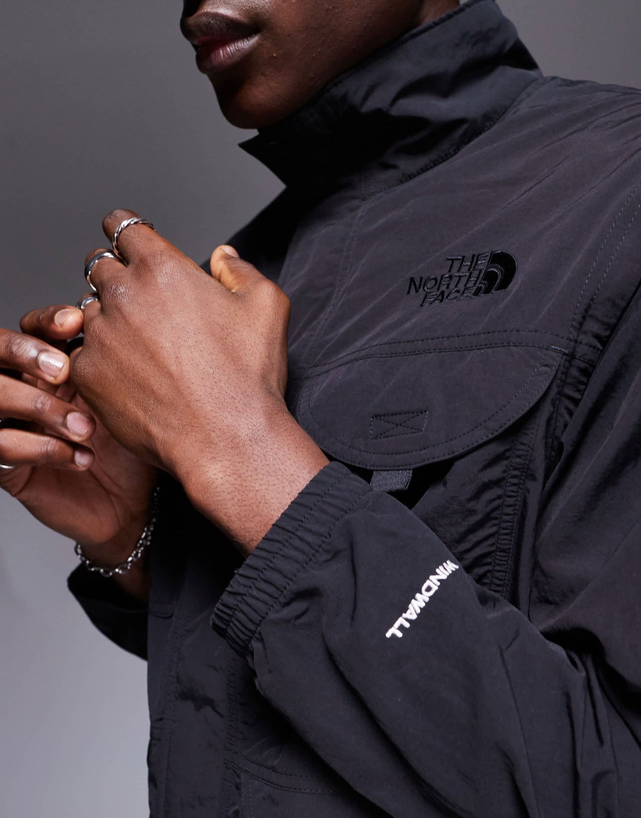 The North Face convertible utility jacket in black - ASOS Sample Sale