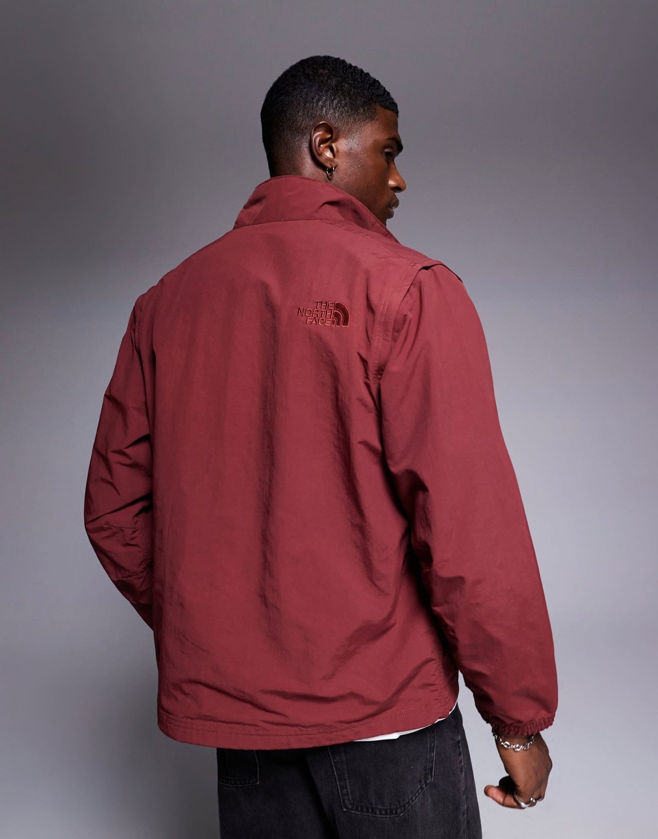 The North Face convertible utility jacket in red - ASOS Sample Sale