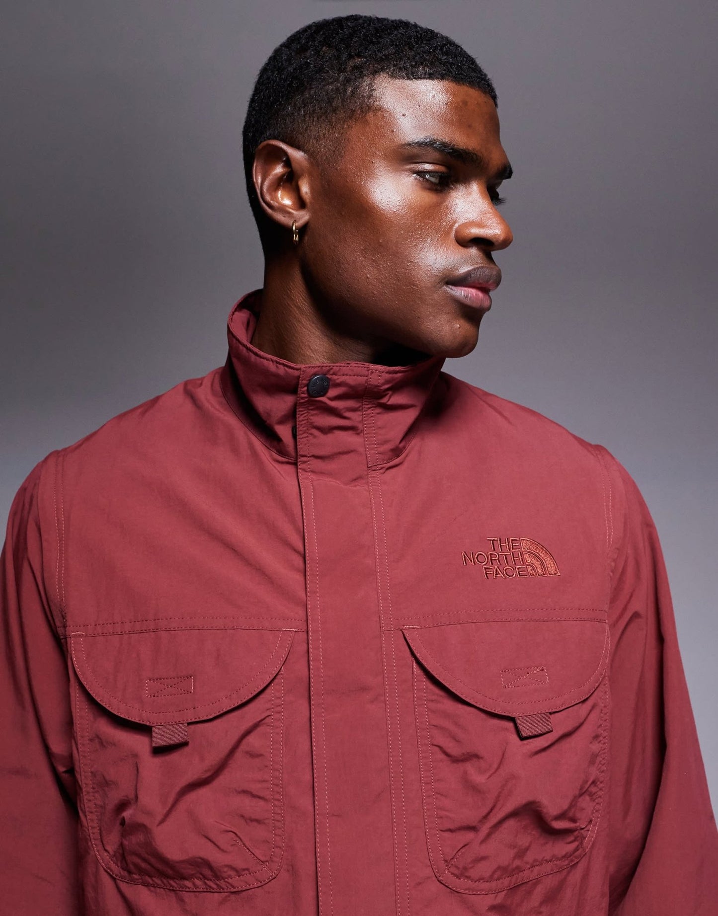 The North Face convertible utility jacket in red - ASOS Sample Sale