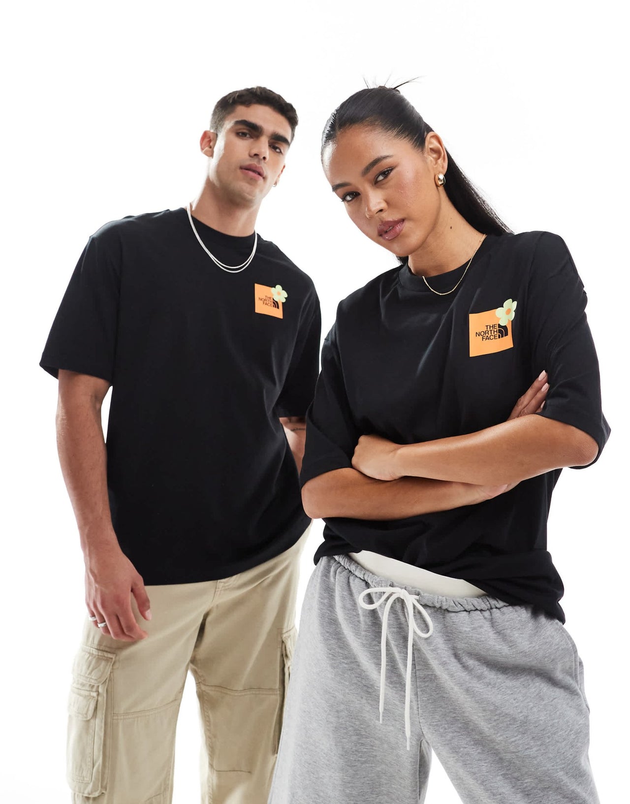 The North Face Flower backprint oversized t-shirt in black - ASOS Sample Sale
