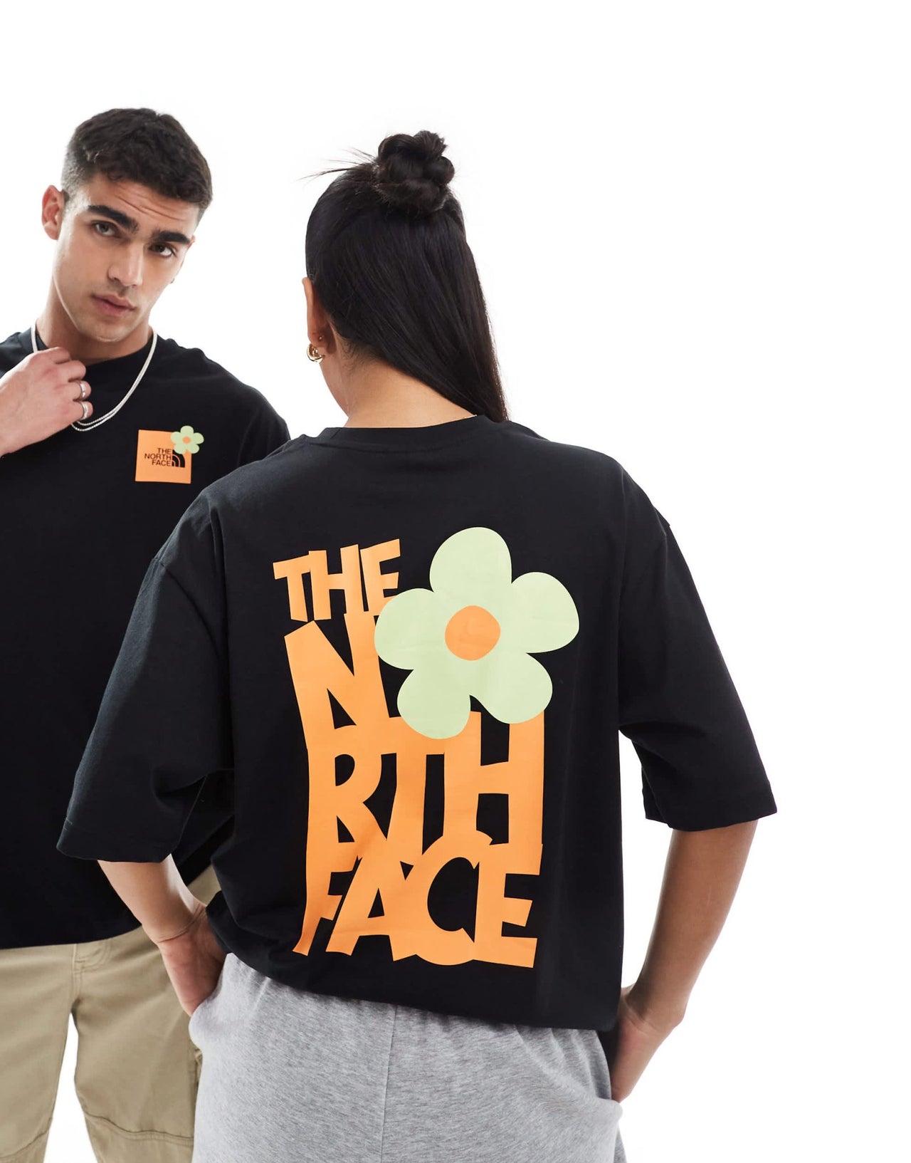 The North Face Flower backprint oversized t-shirt in black - ASOS Sample Sale