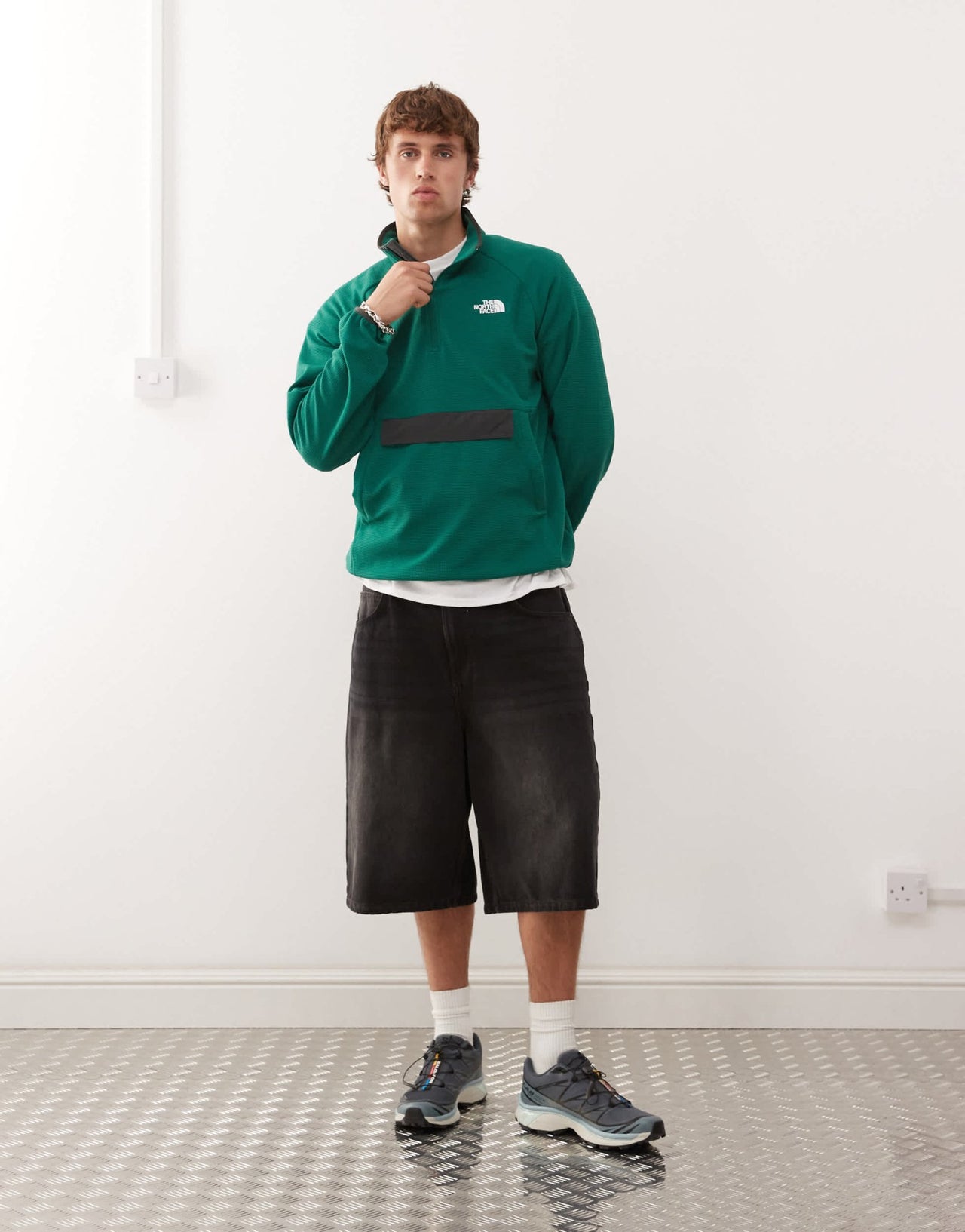 The North Face Kecha 1/4 zip packable anorak in green exclusive to ASOS - ASOS Sample Sale