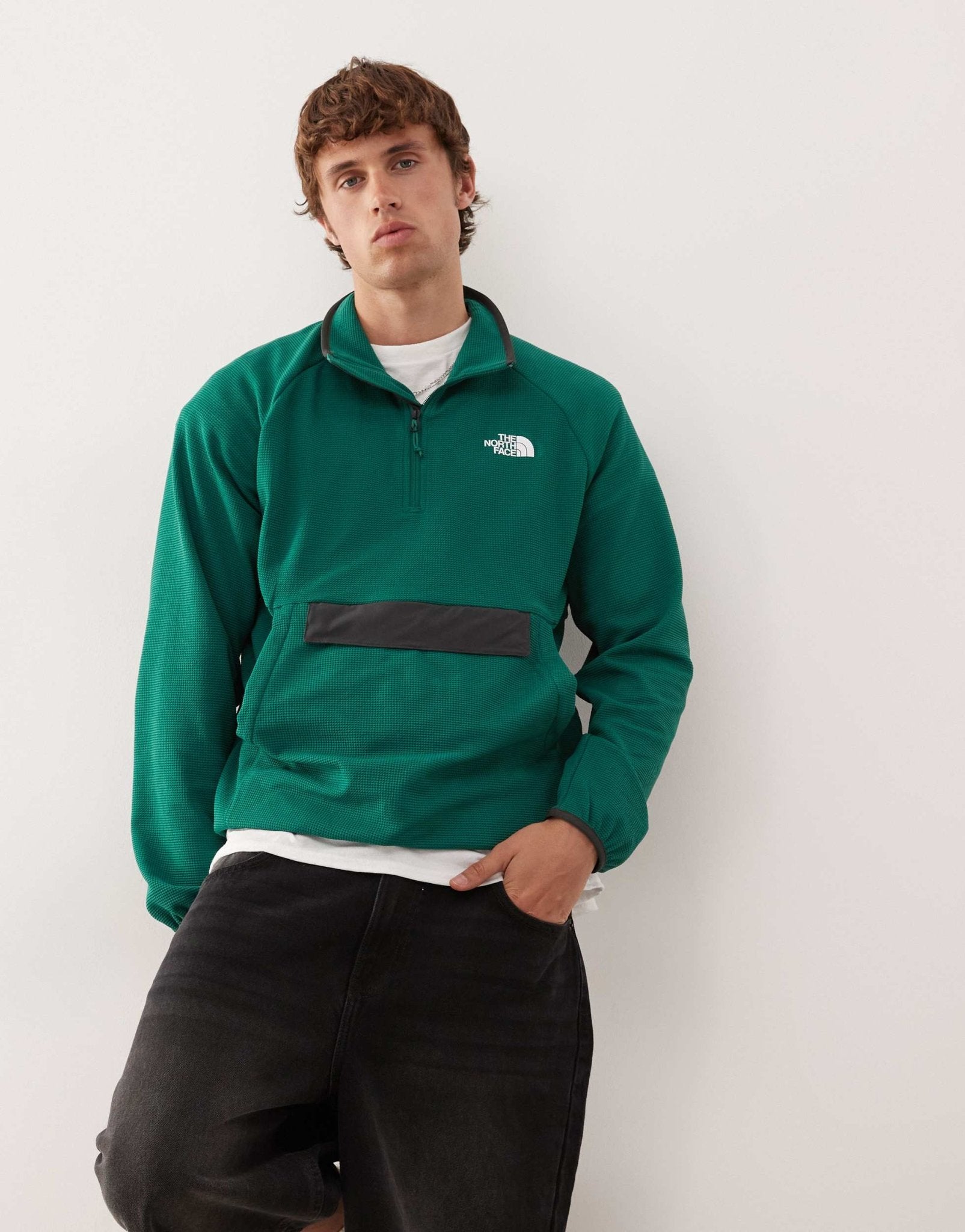The North Face Kecha 1/4 zip packable anorak in green exclusive to ASOS - ASOS Sample Sale