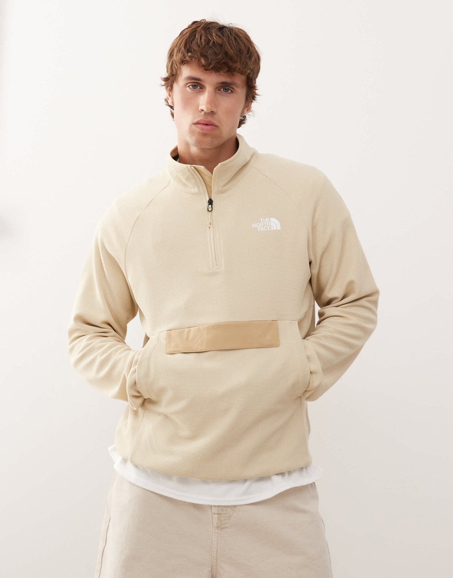The North Face Kecha 1/4 zip packable anorak in off white exclusive to ASOS - ASOS Sample Sale