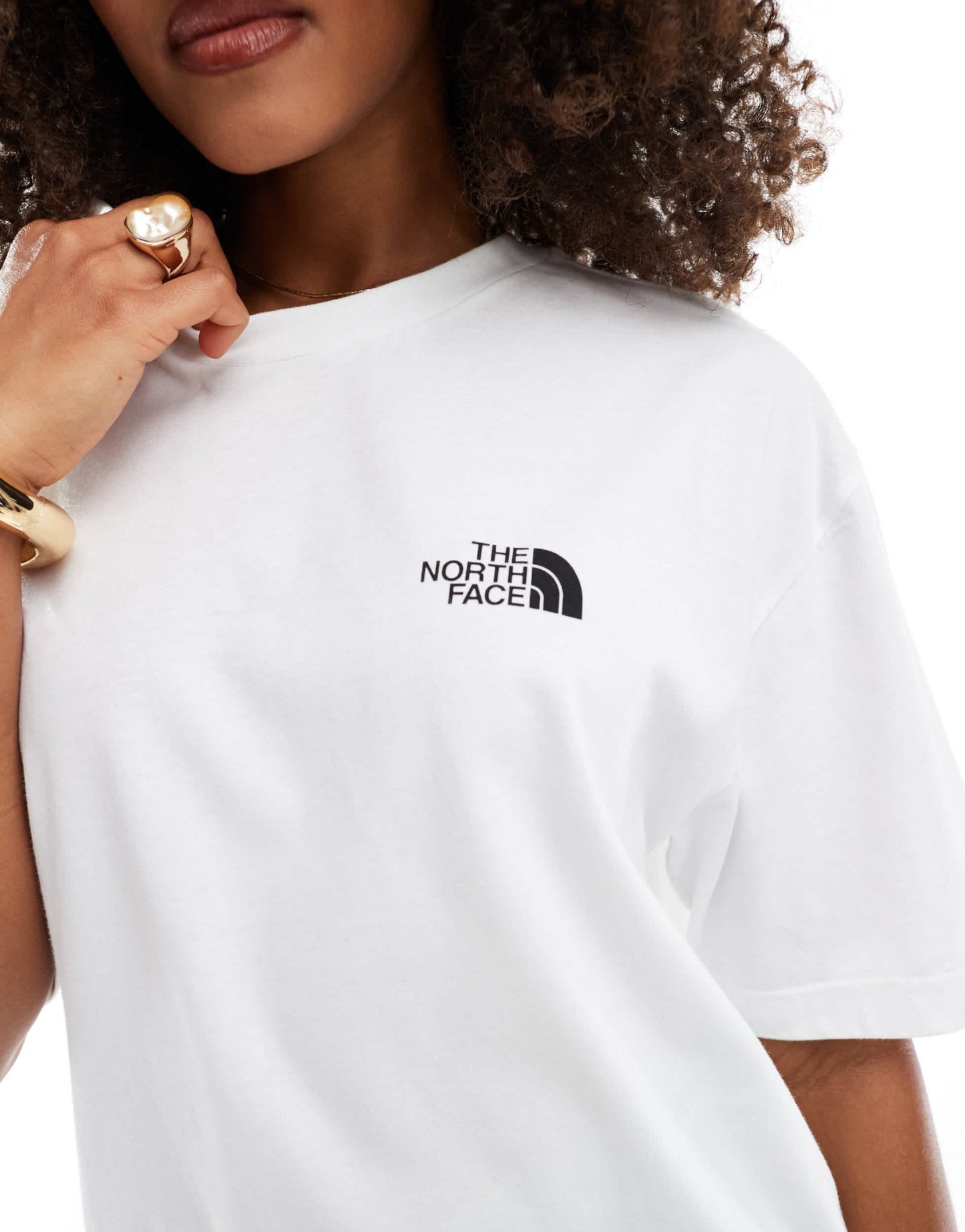The North Face Mountain Sketch backprint oversized t-shirt in white - ASOS Sample Sale
