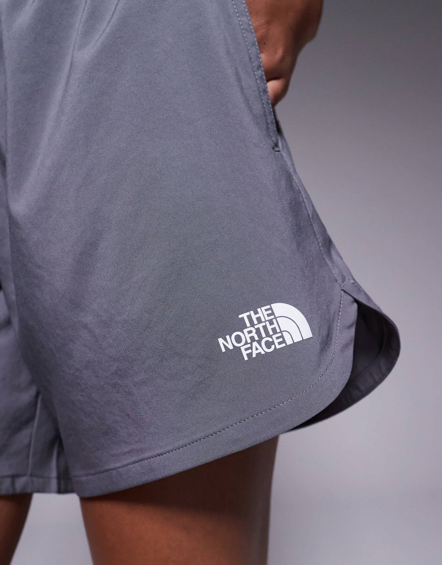 The North Face Training Flex logo 5"""" woven shorts in grey - ASOS Sample Sale