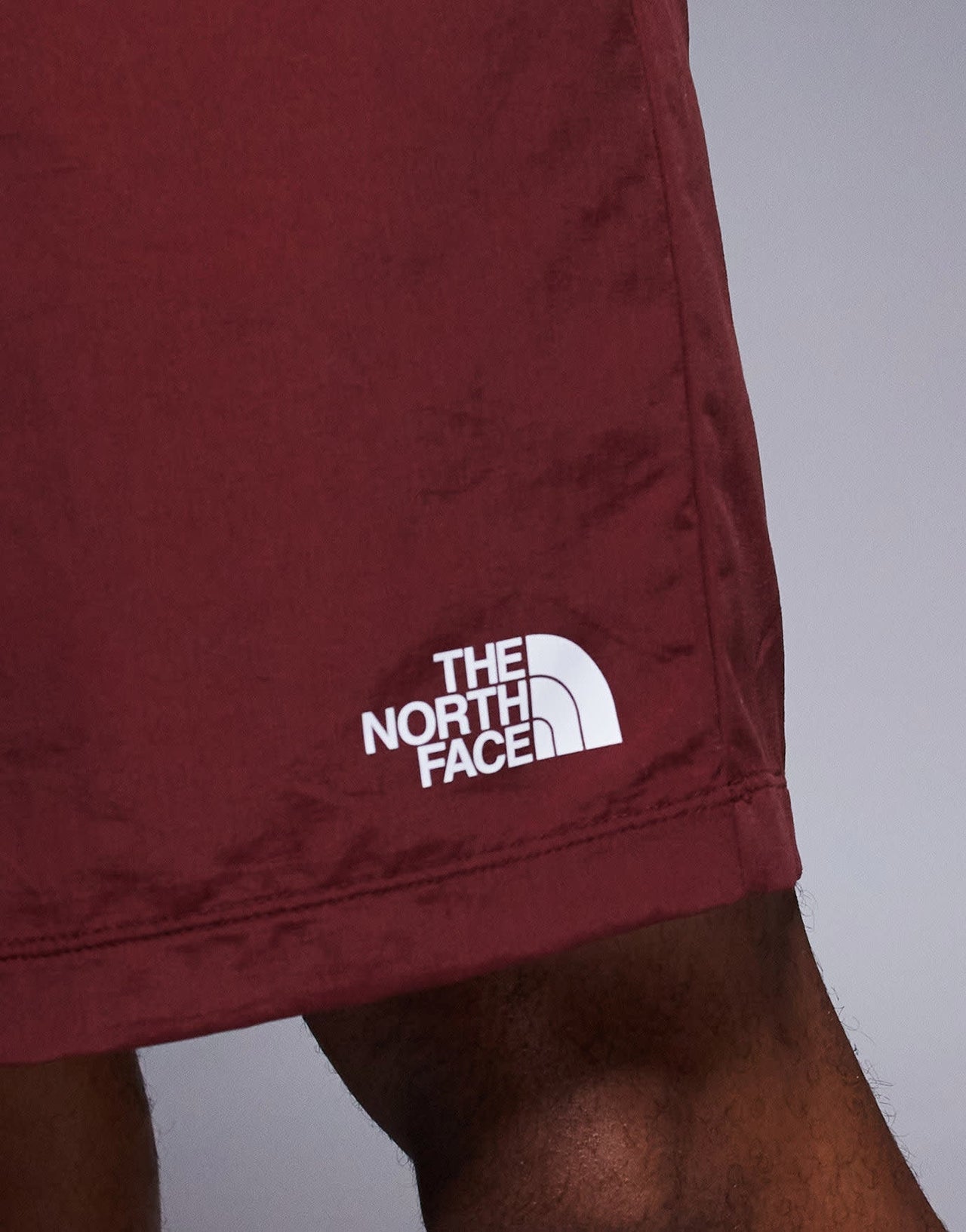 The North Face W logo swimming shorts in burgundy - ASOS Sample Sale