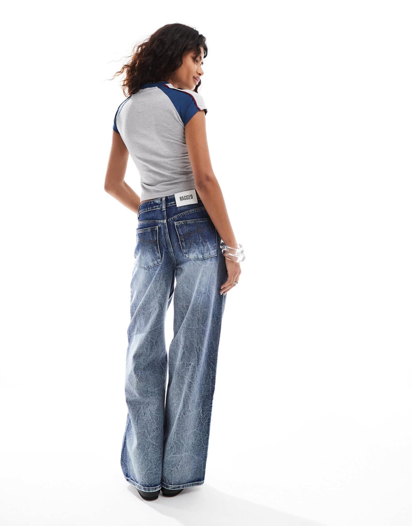 The Ragged Priest crease wash jeans in indigo - ASOS Sample Sale
