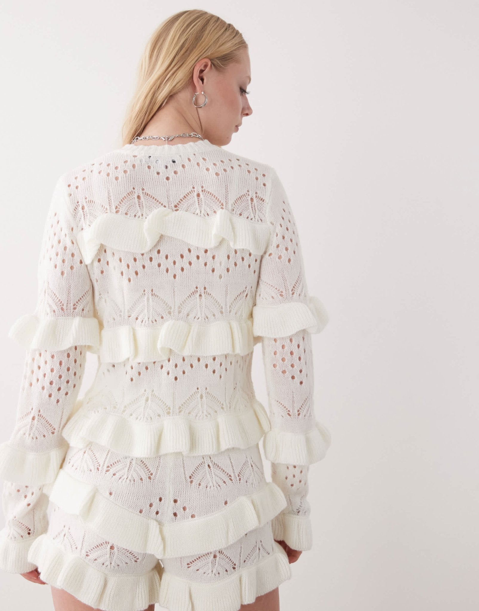 The Ragged Priest frilly cardigan in cream co - ord - ASOS Sample Sale