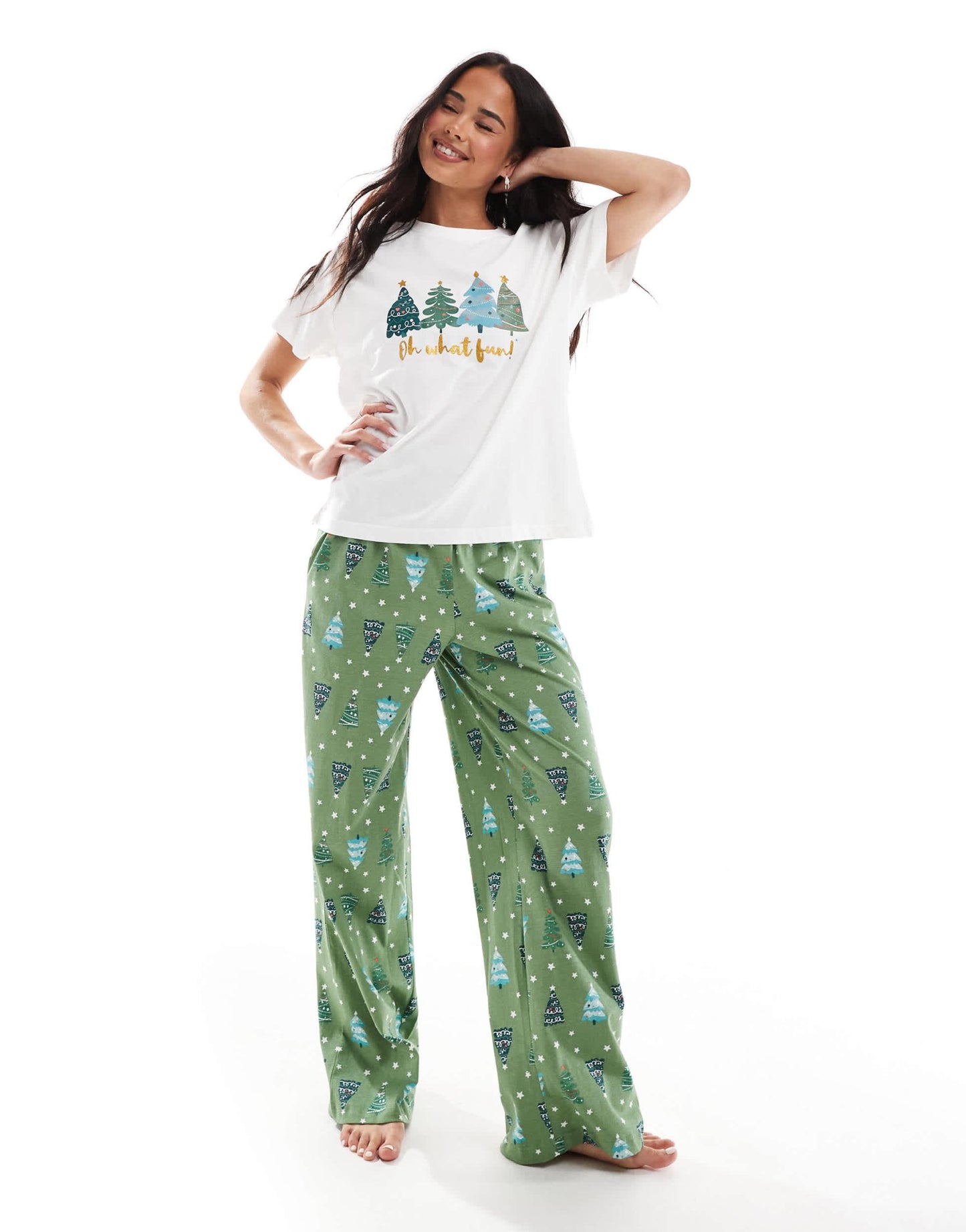 Threabare christmas pyjama set in green - ASOS Sample Sale