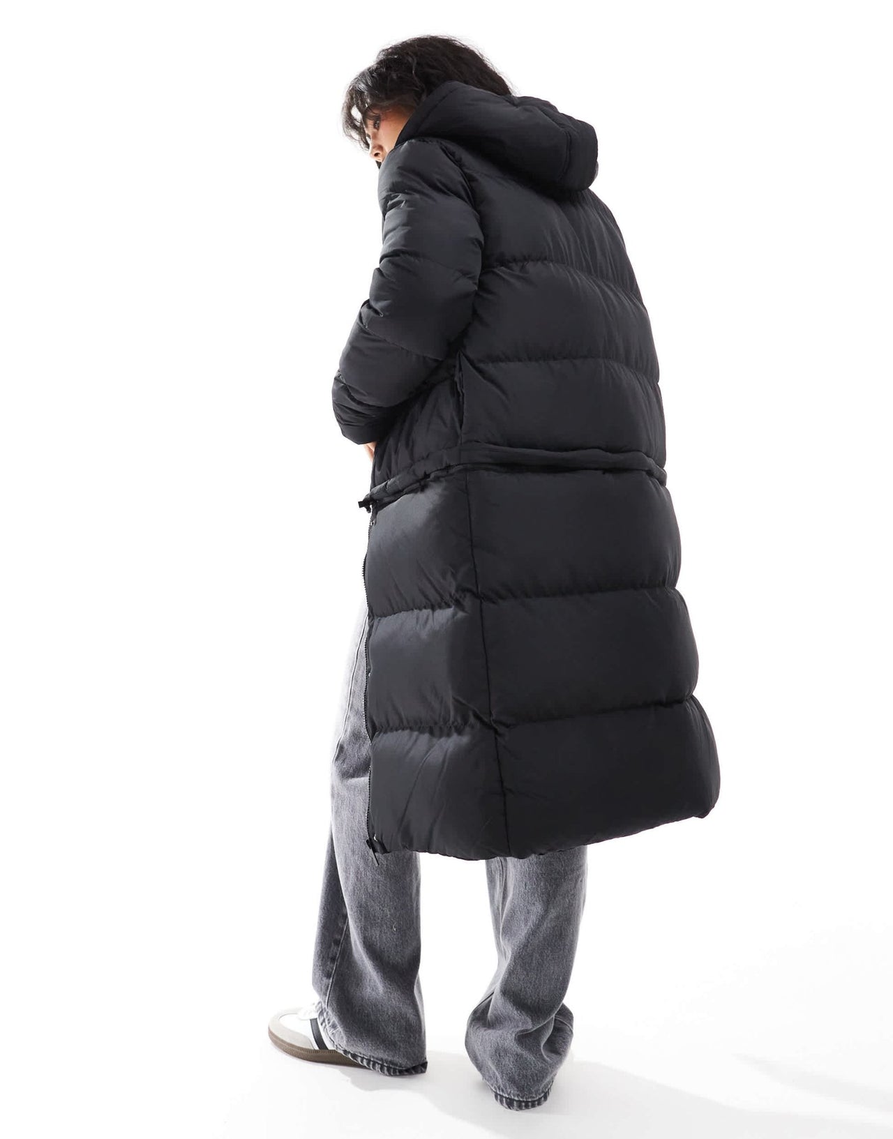 Threadbare puffer coat in black - ASOS Sample Sale