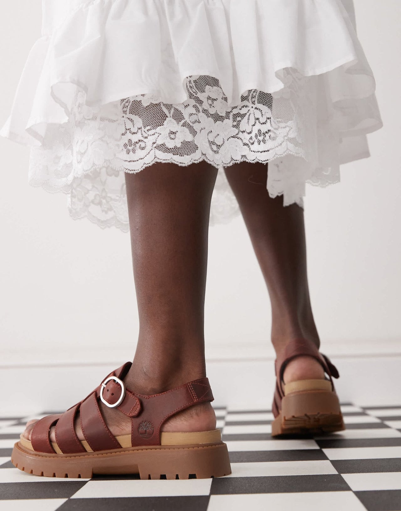 Timberland Clairemont Way Fisherman sandals in burgundy leather - ASOS Sample Sale