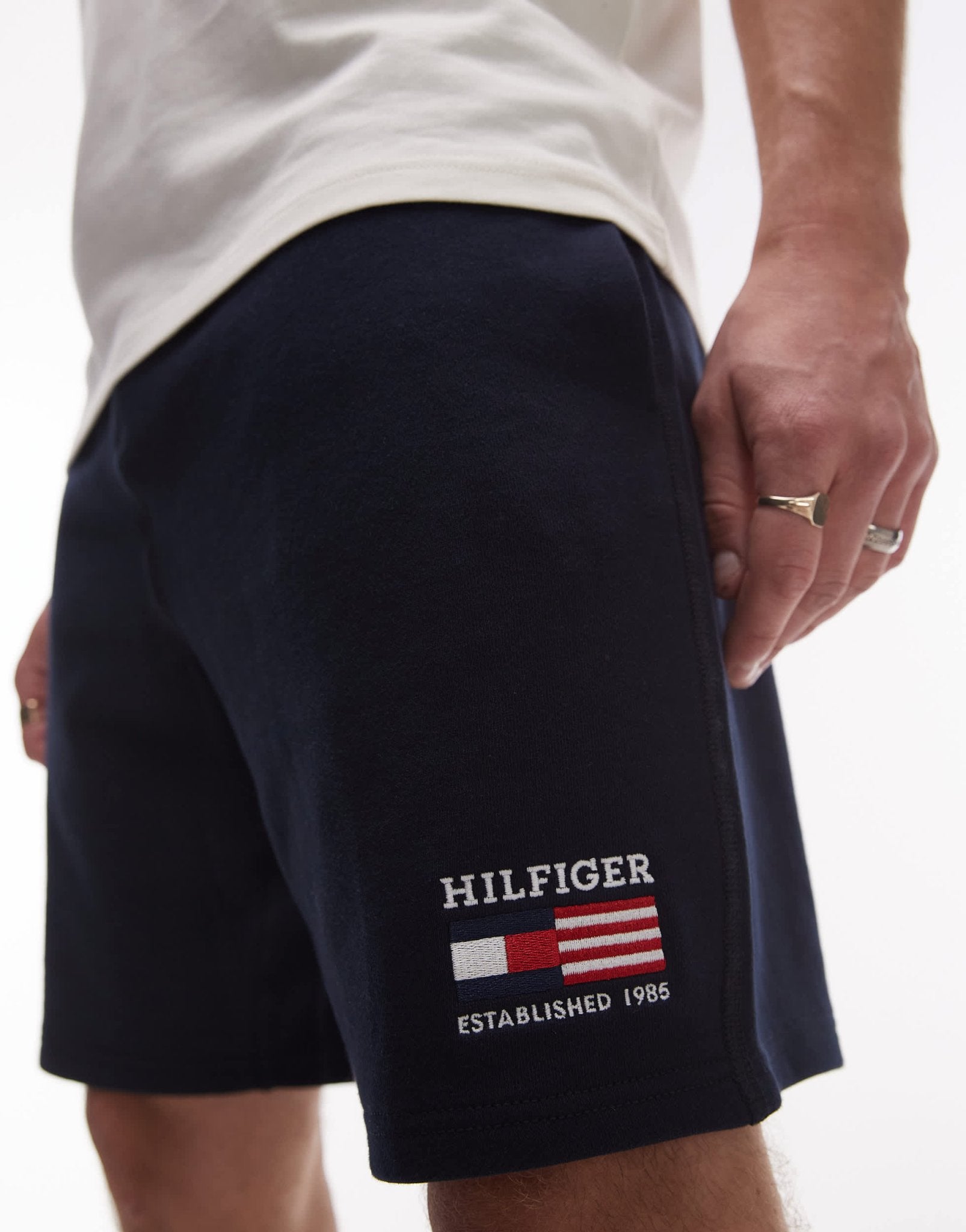 Tommy Hilfiger americana flag shorts in navy - ASOS Sample Sale