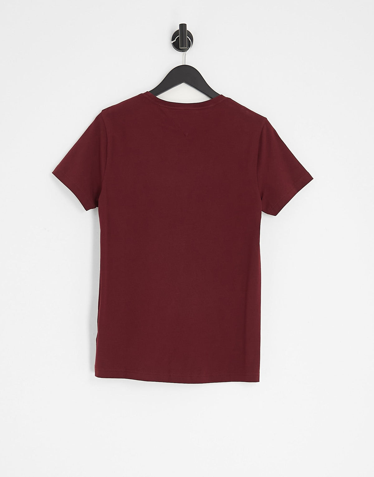Tommy Hilfiger flag logo stretch slim fit long sleeve cotton t-shirt in burgundy - ASOS Sample Sale