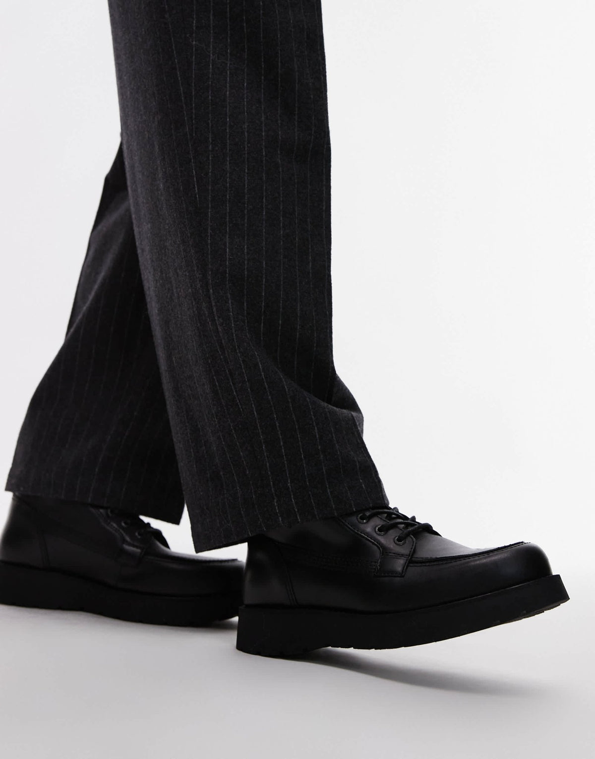 Tommy Hilfiger lace up leather boots in black - ASOS Sample Sale