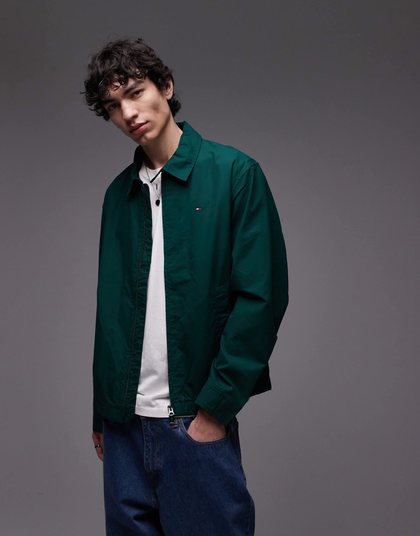 Tommy Hilfiger lightweight harrington jacket in green - ASOS Sample Sale