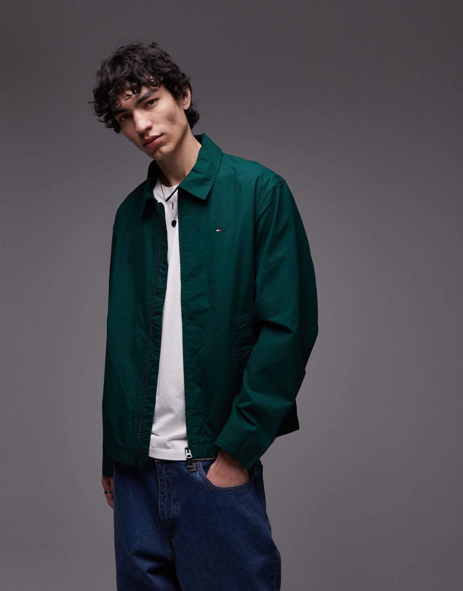 Tommy Hilfiger lightweight harrington jacket in green - ASOS Sample Sale