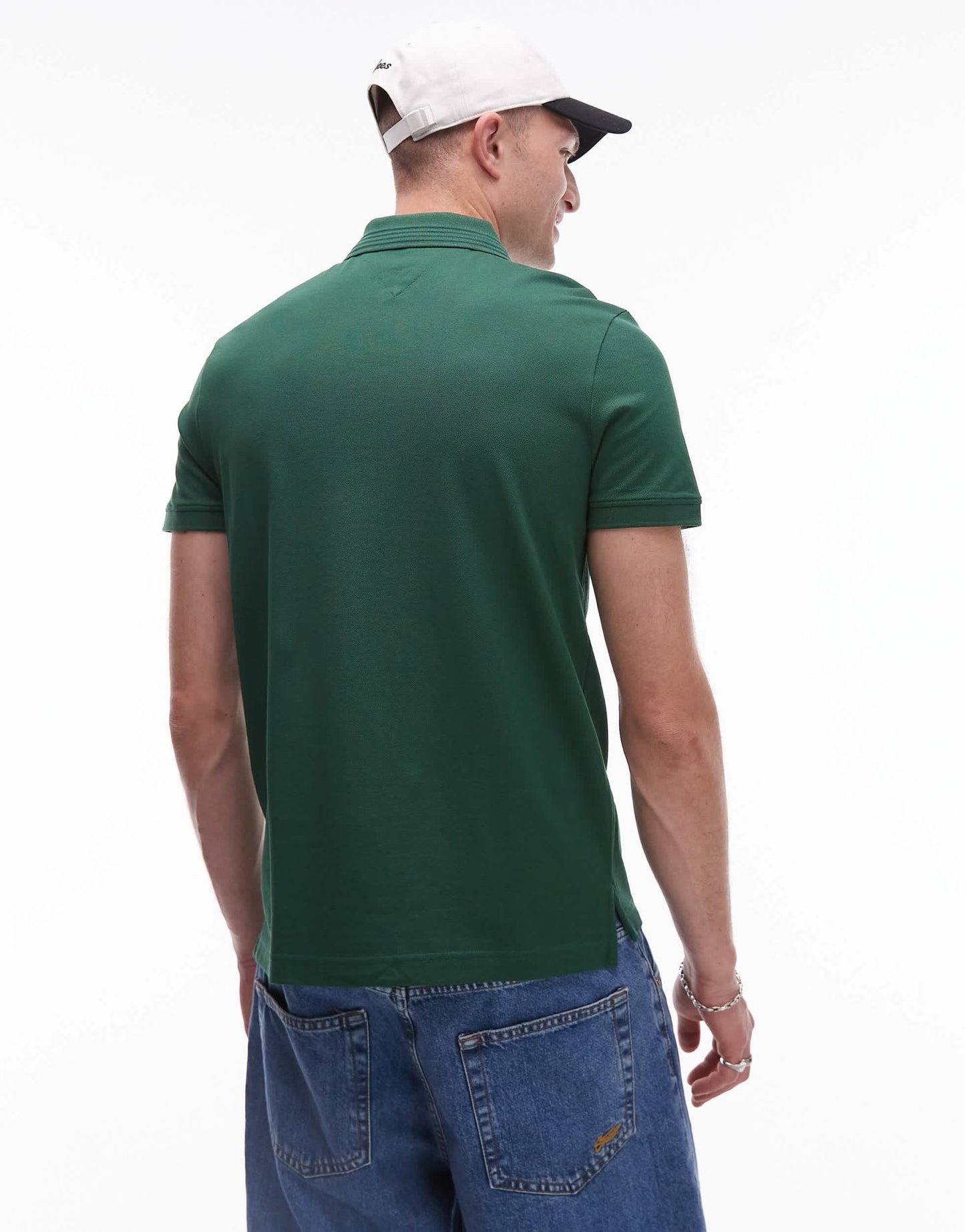 Tommy hilfiger pique zip polo shirt in green - ASOS Sample Sale