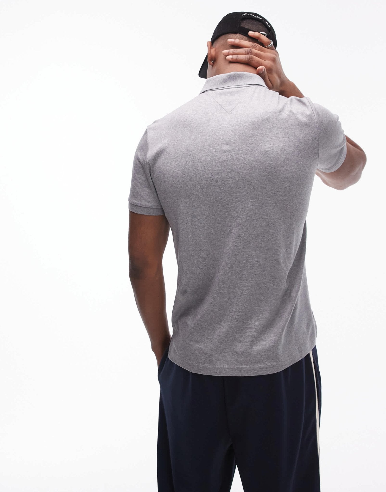 Tommy Hilfiger regular cotton polo shirt in grey heather - ASOS Sample Sale
