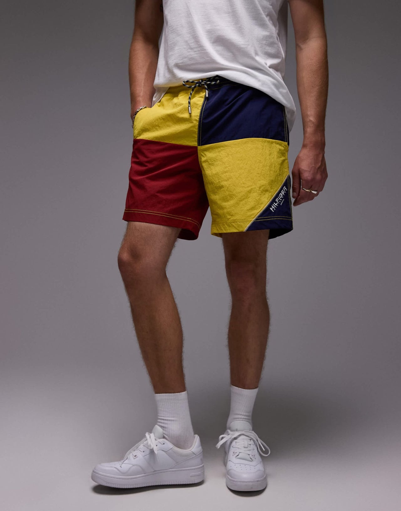 Tommy Hilfiger sailing colorblock shorts in yellow - ASOS Sample Sale