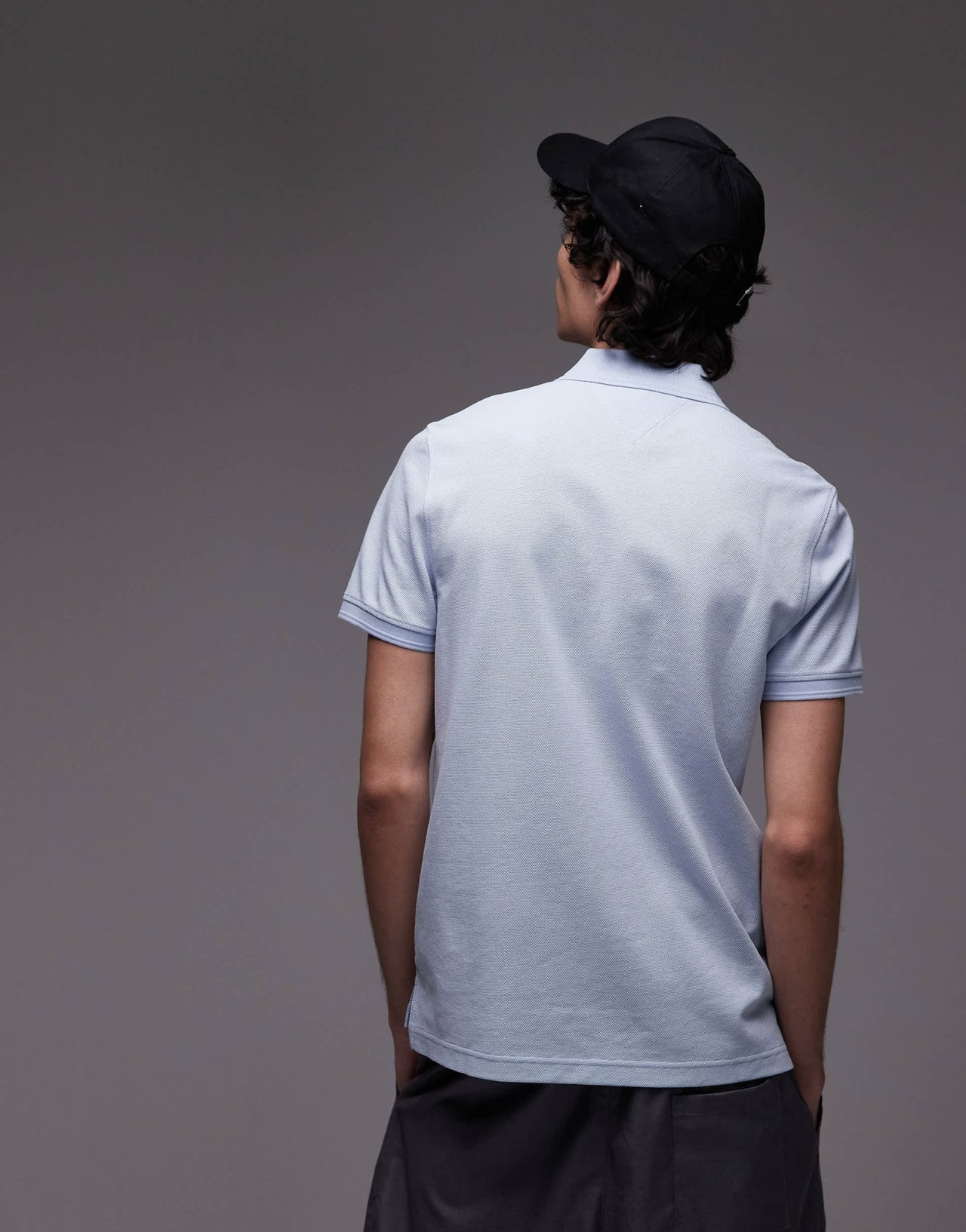 Tommy Hilfiger textured regular polo shirt in pale blue - ASOS Sample Sale