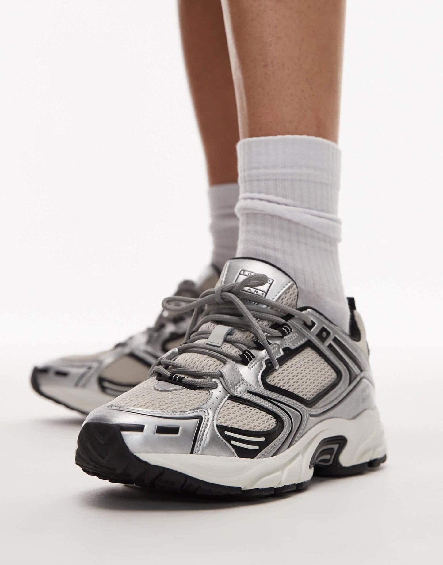 Tommy Jeans Archive 97 metallic trainers in black - ASOS Sample Sale