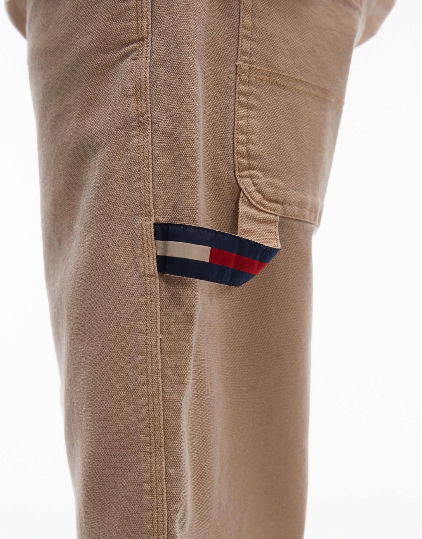 Tommy Jeans canvas carpenter shorts in beige - ASOS Sample Sale