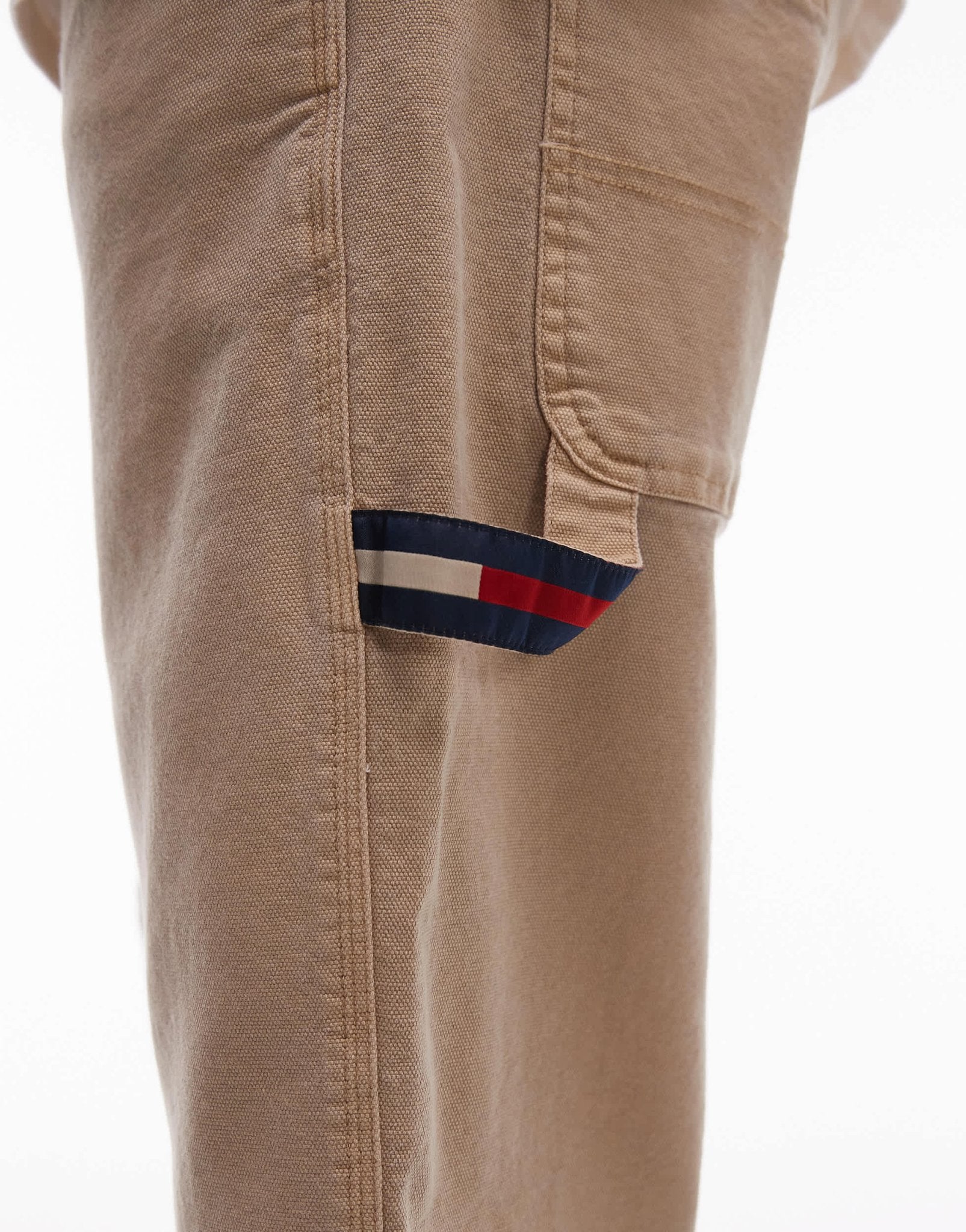 Tommy Jeans canvas carpenter shorts in beige - ASOS Sample Sale