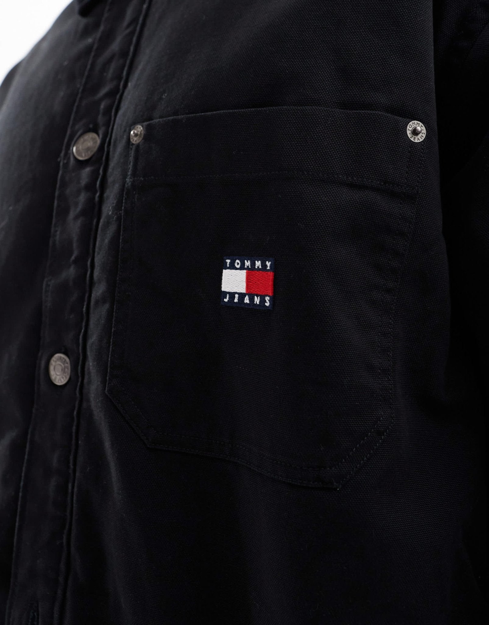 Tommy Jeans cord overshirt in black - ASOS Sample Sale