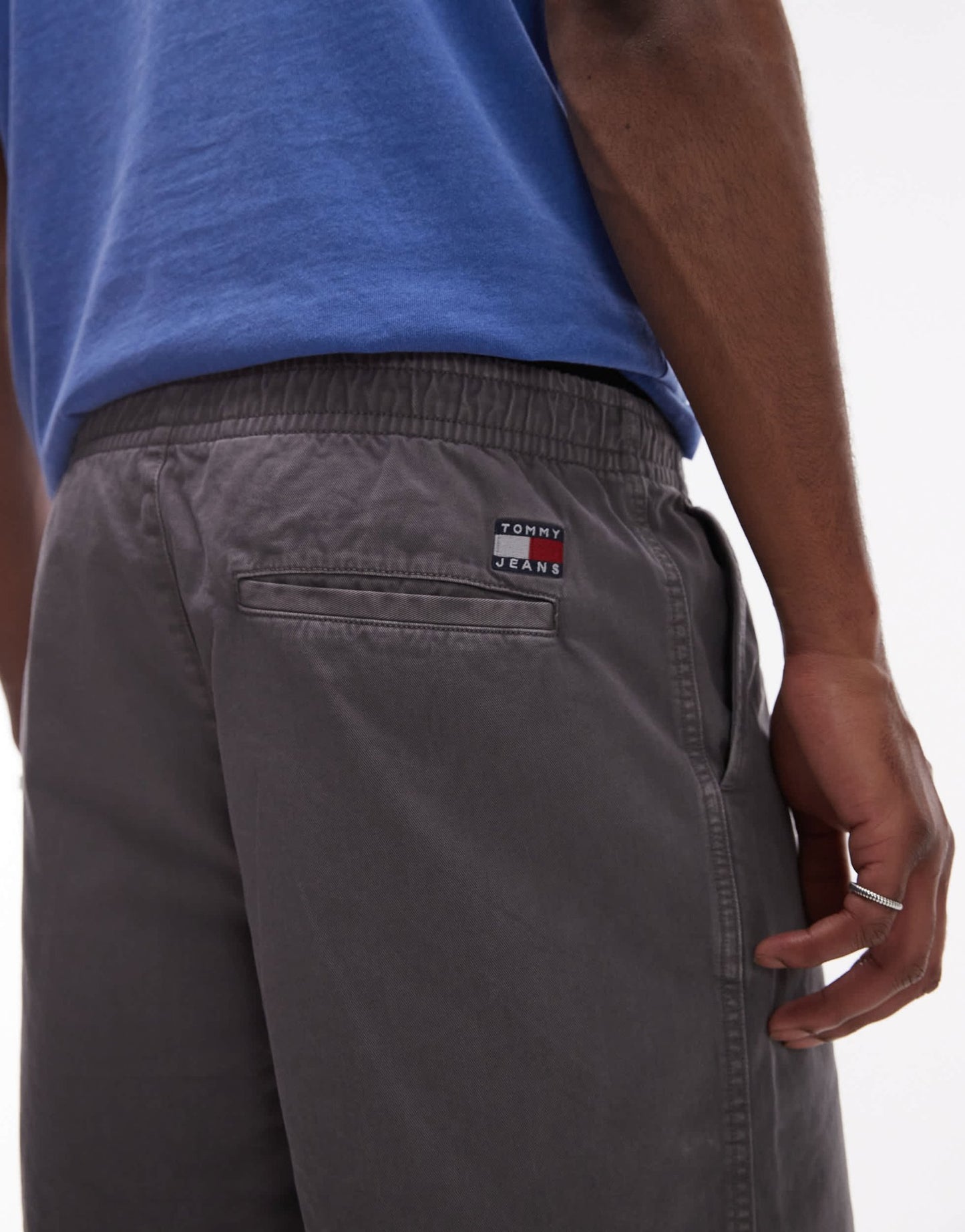 Tommy Jeans loose twill shorts in charcoal grey - ASOS Sample Sale