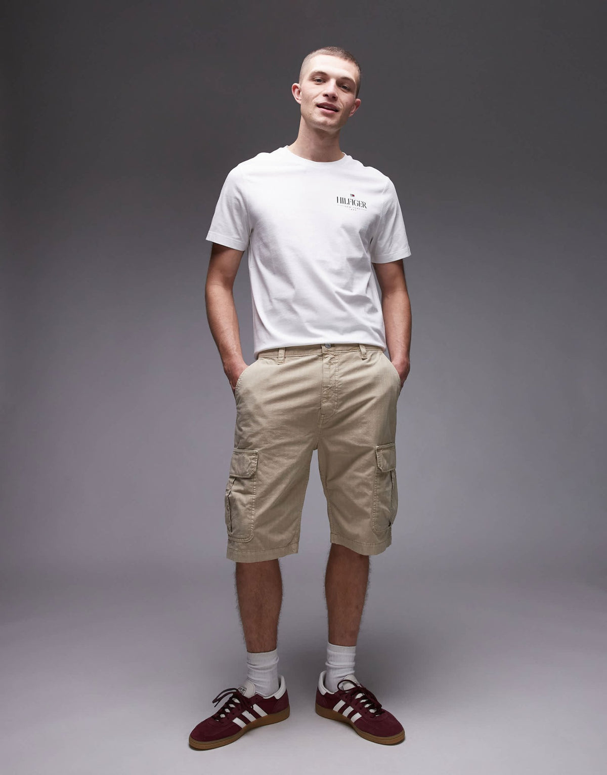 Tommy Jeans Otis cargo shorts in beige - ASOS Sample Sale