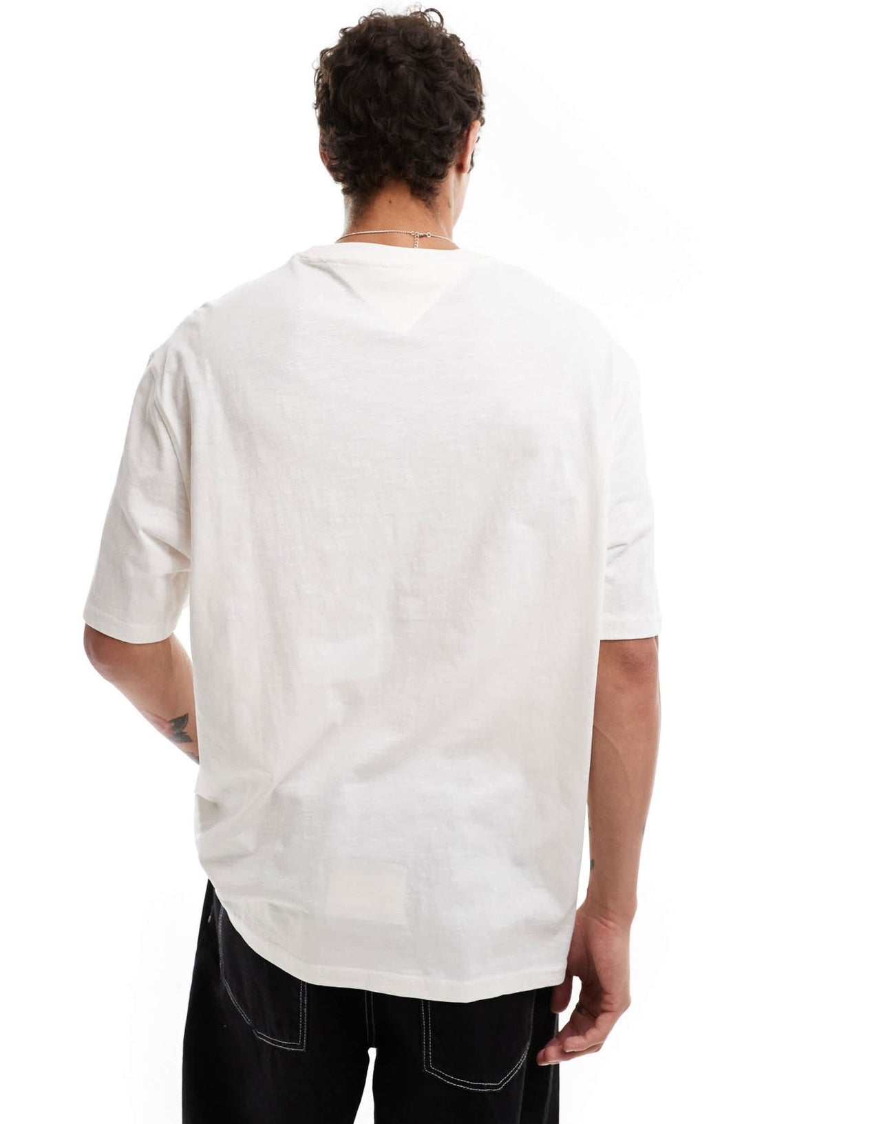 Tommy Jeans retro varsity logo t-shirt in white - ASOS Sample Sale