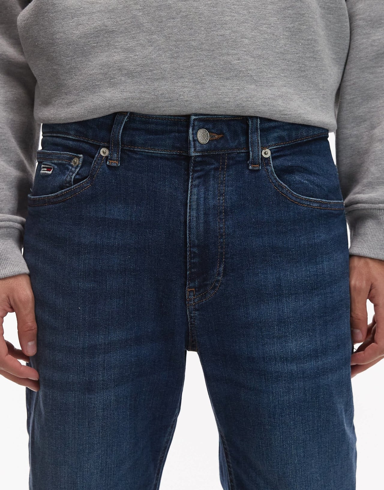 Tommy Jeans Ryan Slim Straight Jeans in dark blue - ASOS Sample Sale