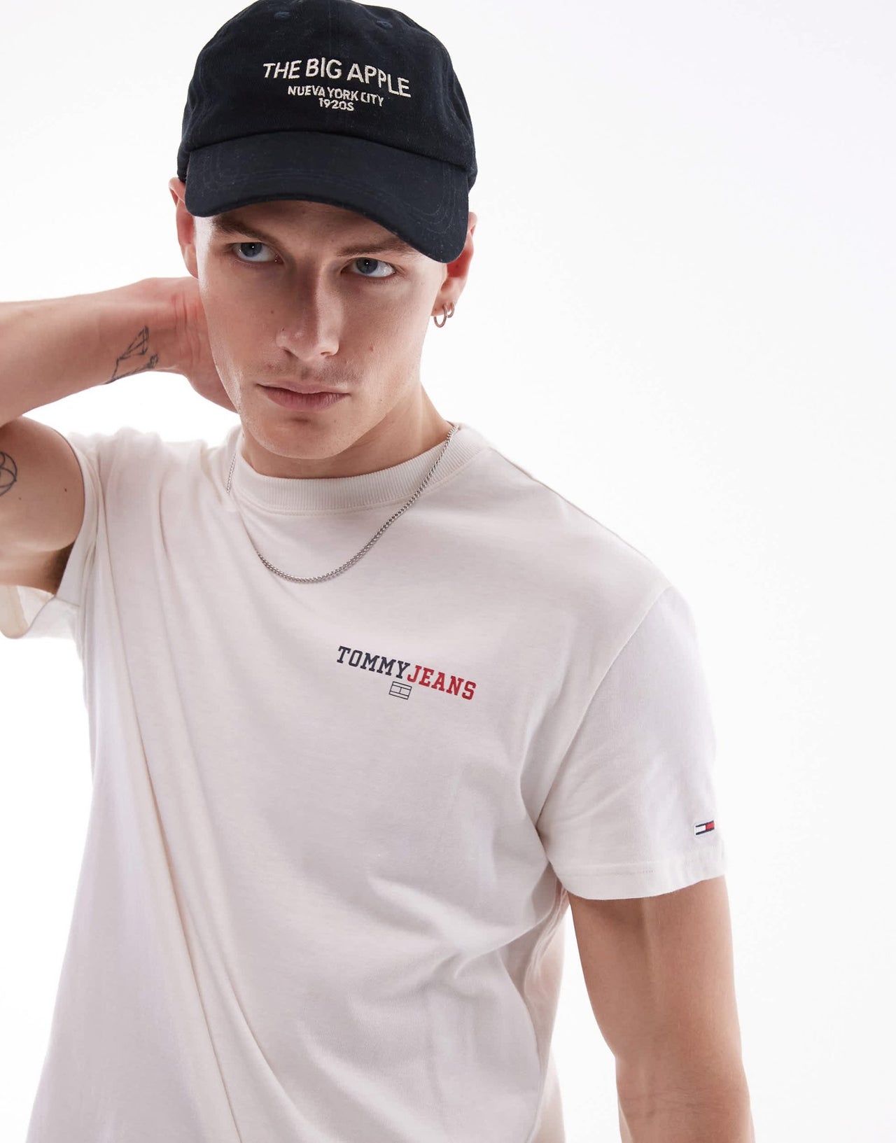 Tommy Jeans varsity back print graphic t-shirt in off white - ASOS Sample Sale
