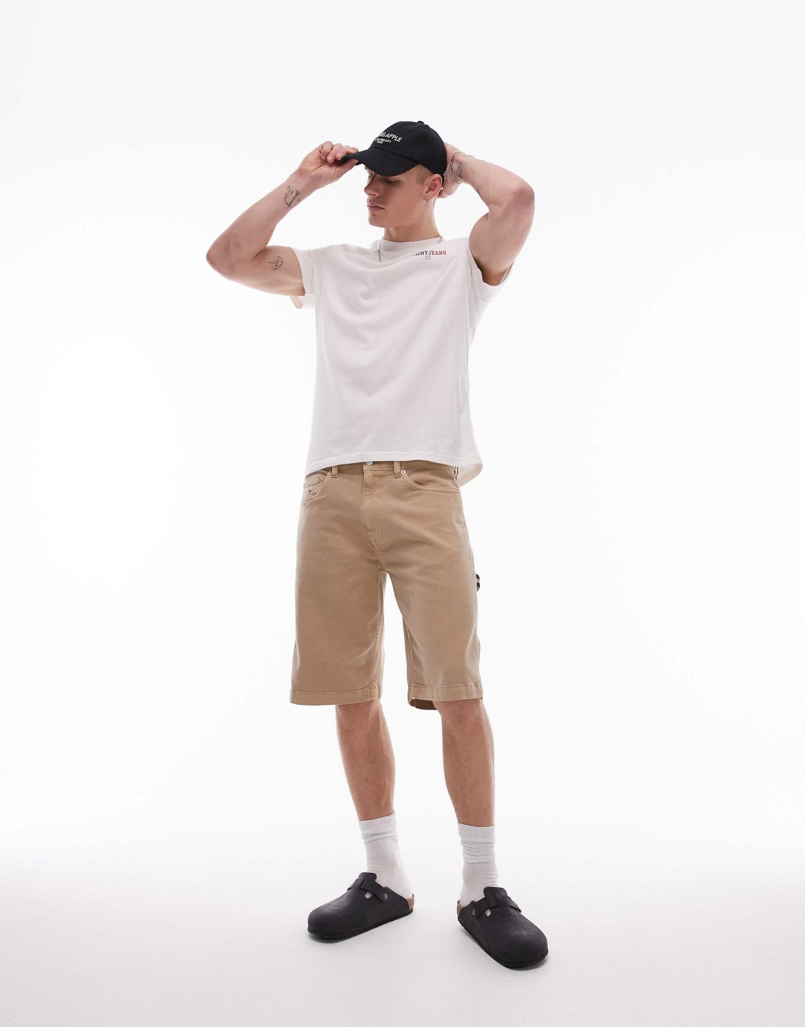 Tommy Jeans varsity back print graphic t-shirt in off white - ASOS Sample Sale