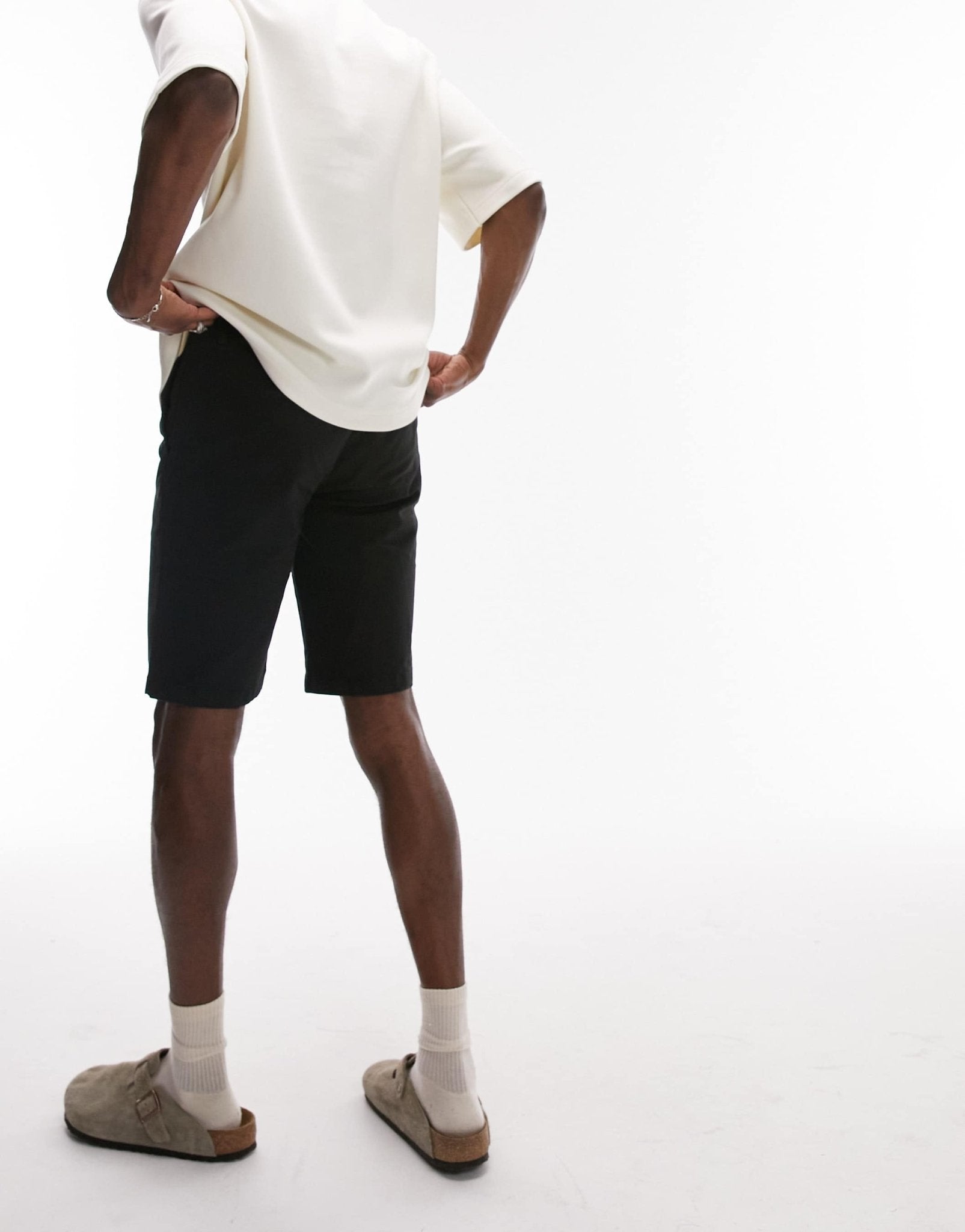 Topman 2 pack skinny chino shorts in black - ASOS Sample Sale