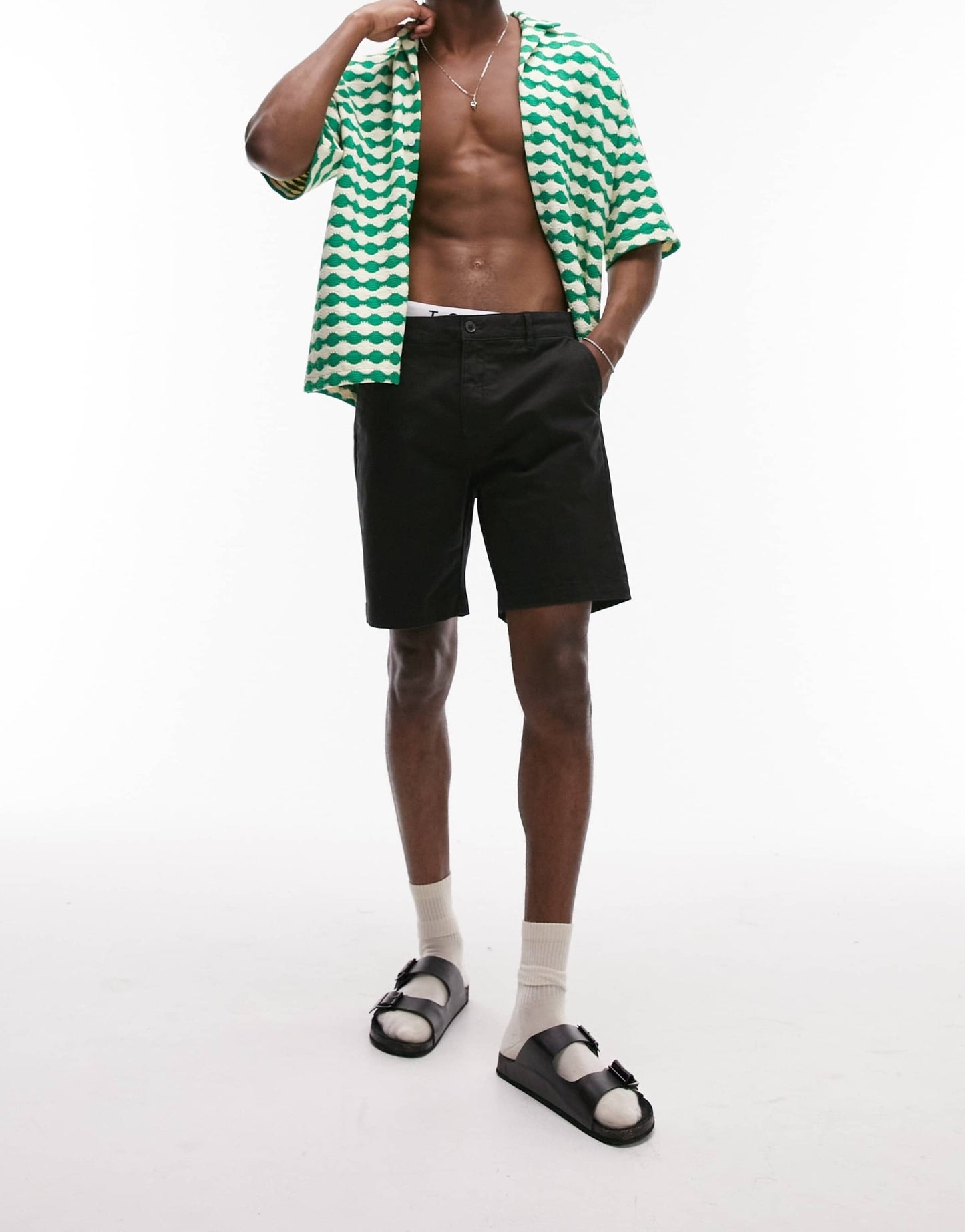 Topman 2 pack slim chino shorts in black - ASOS Sample Sale
