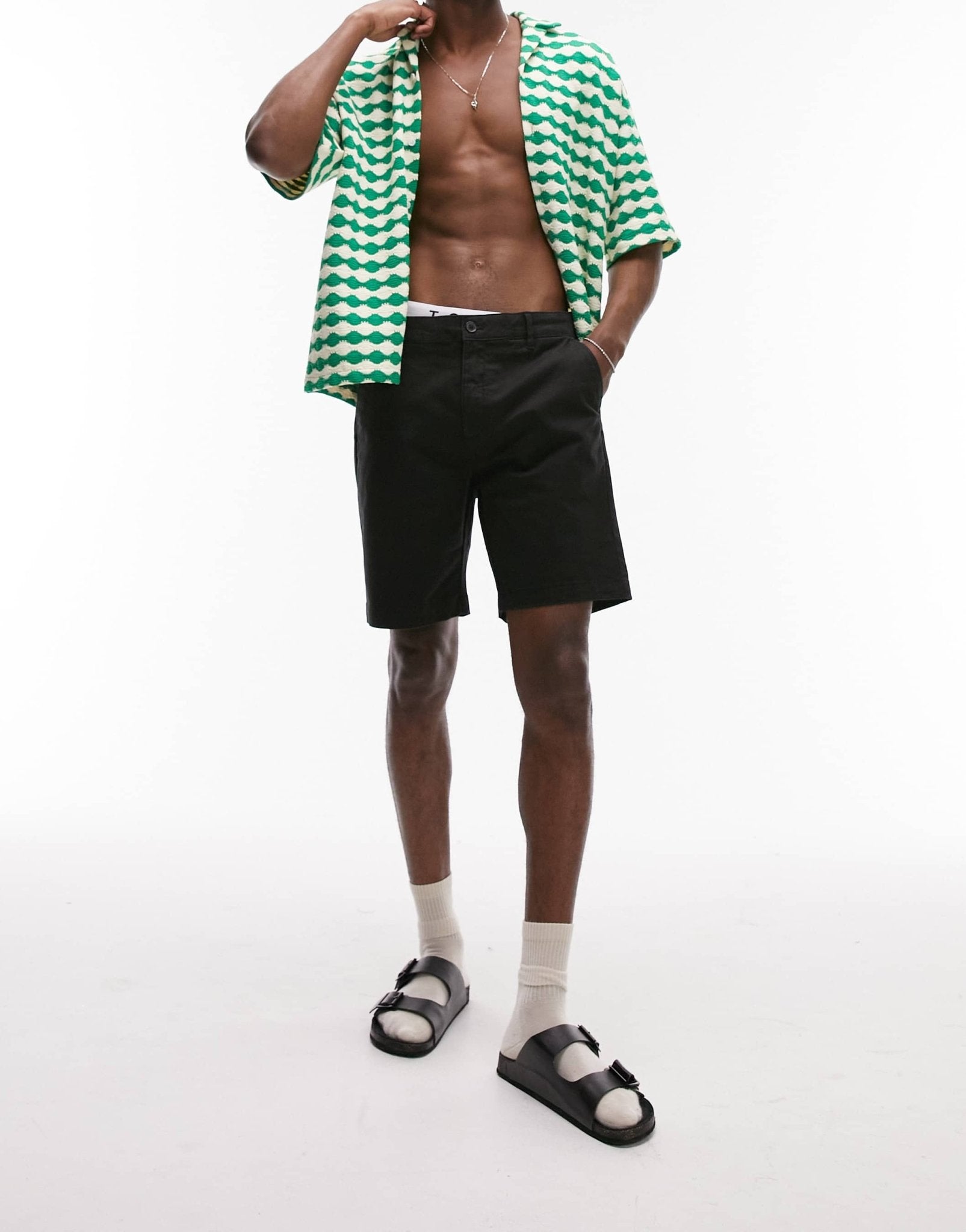 Topman 2 pack slim chino shorts in black - ASOS Sample Sale