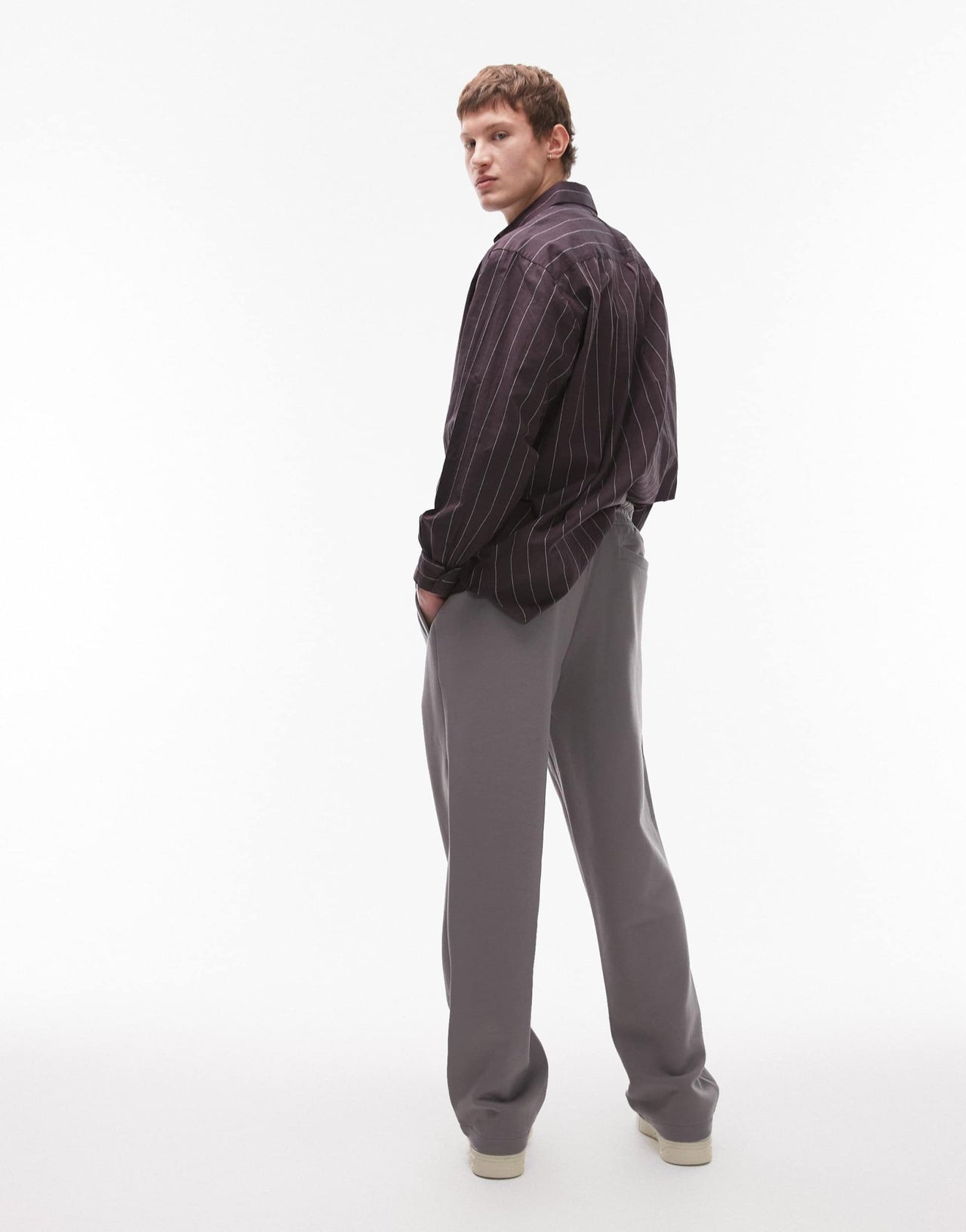 Topman baggy fit jogger in charcoal - ASOS Sample Sale