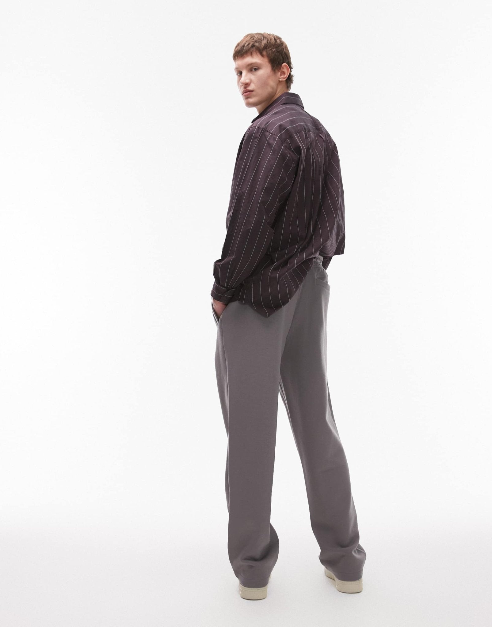 Topman baggy fit jogger in charcoal - ASOS Sample Sale