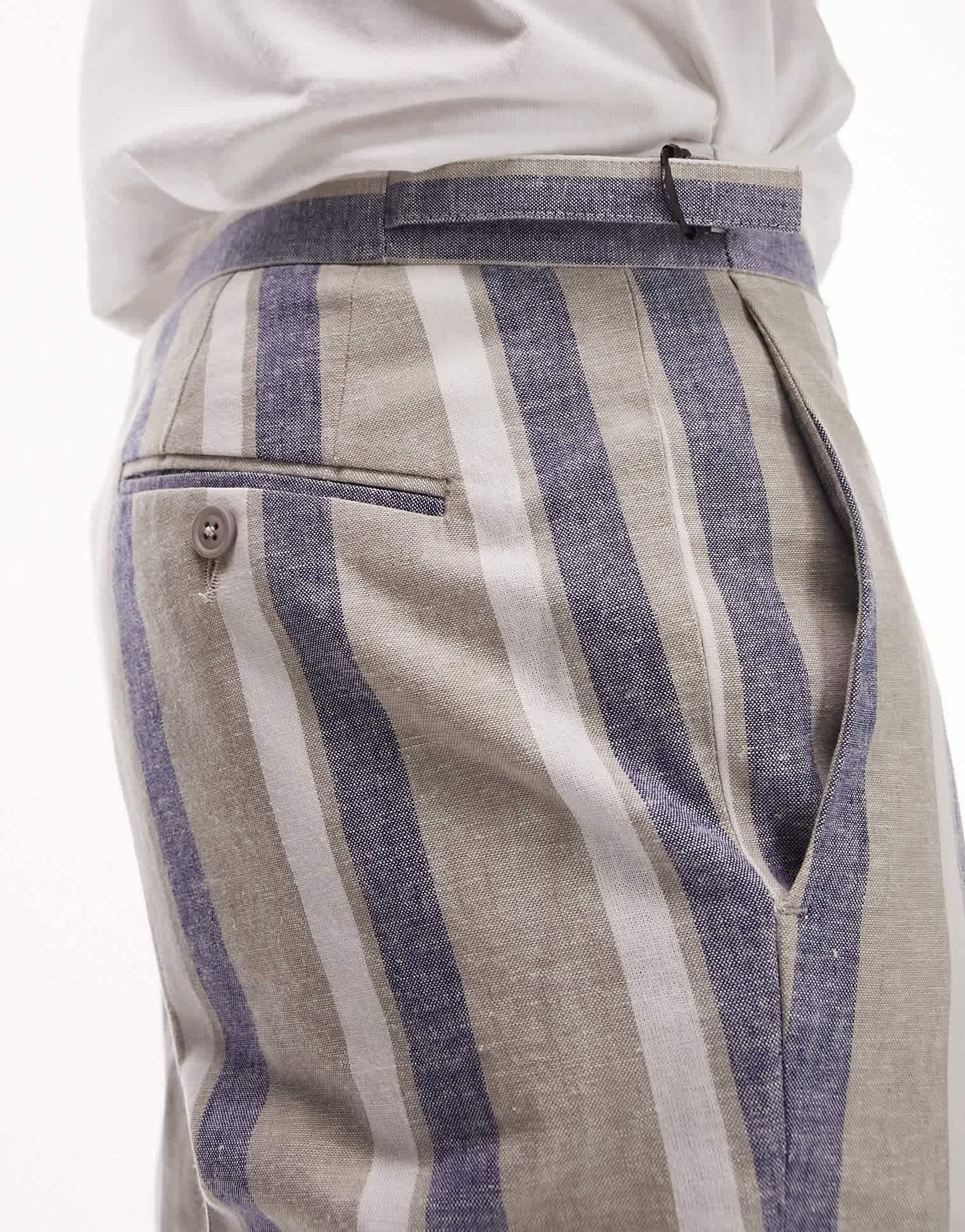 Topman blue stripe smart trousers - ASOS Sample Sale