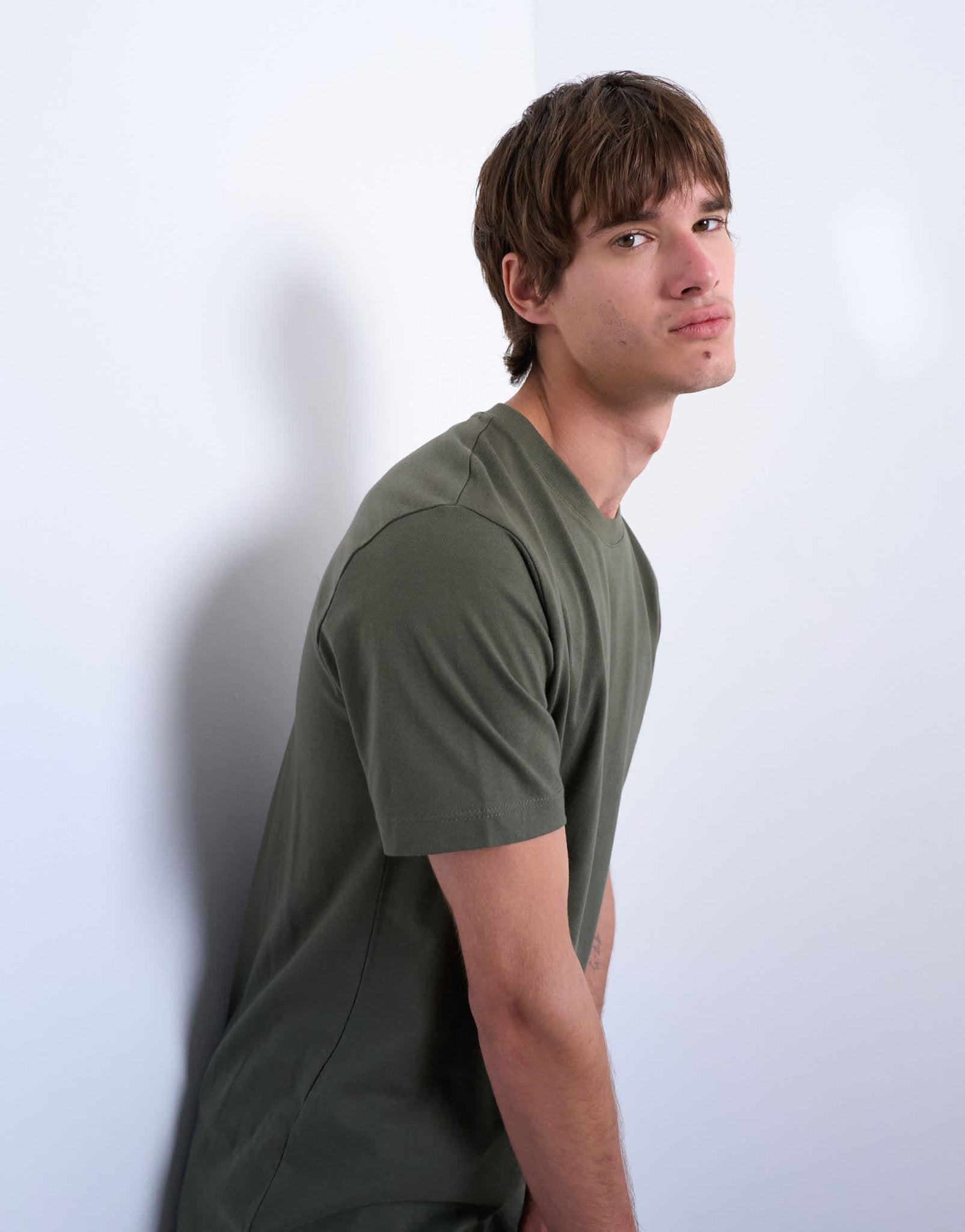 Topman classic fit t-shirt in khaki - ASOS Sample Sale